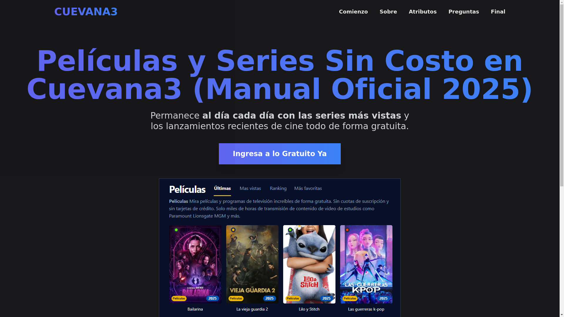 website screenshot of https://cuevana3-0w1h.pages.dev/