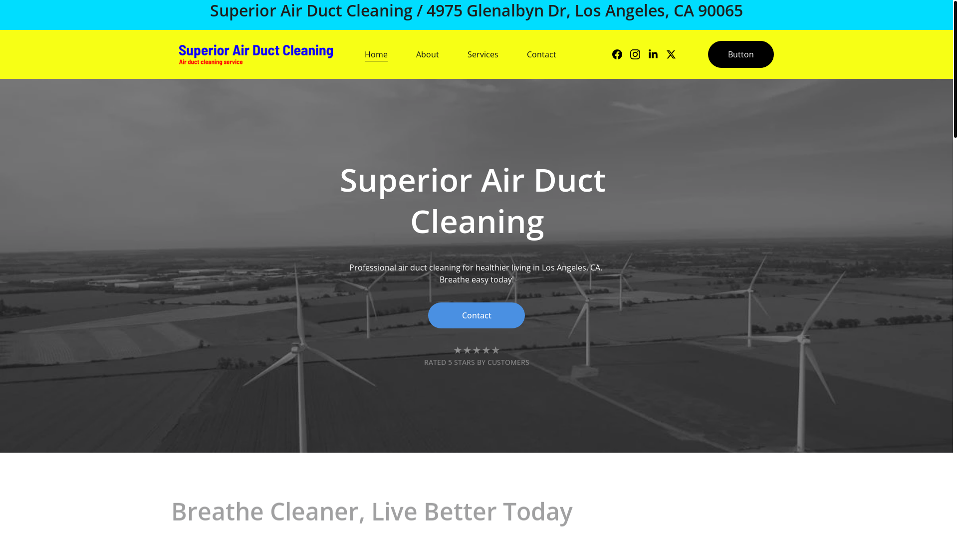 website screenshot of https://superiorairductcleaning.shop/