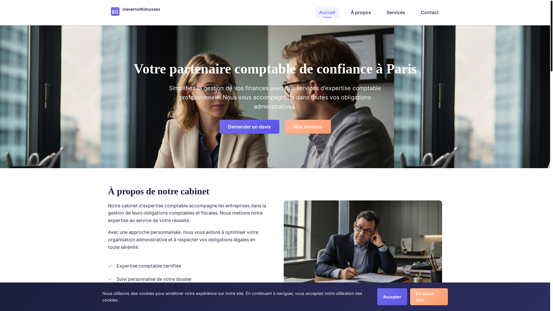 website screenshot of https://clavernothimuxase.com/