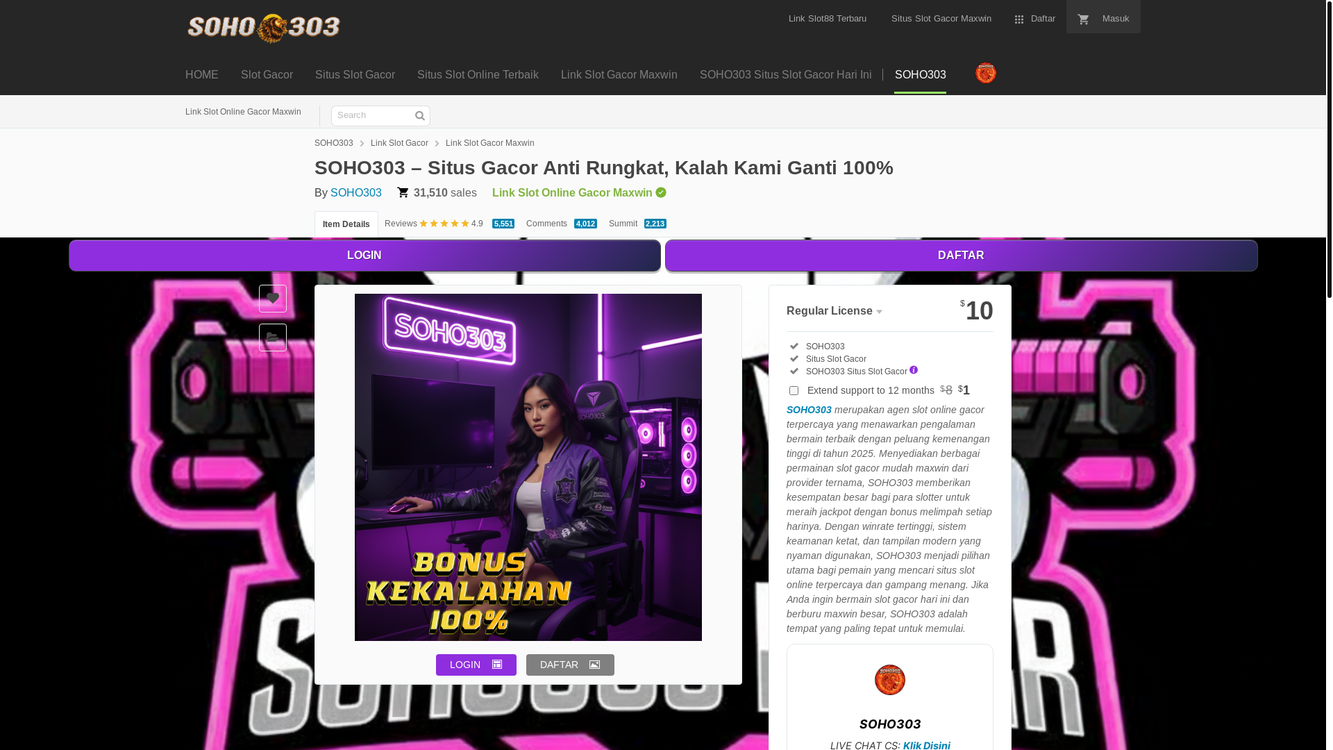 website screenshot of https://sohonew.monster/