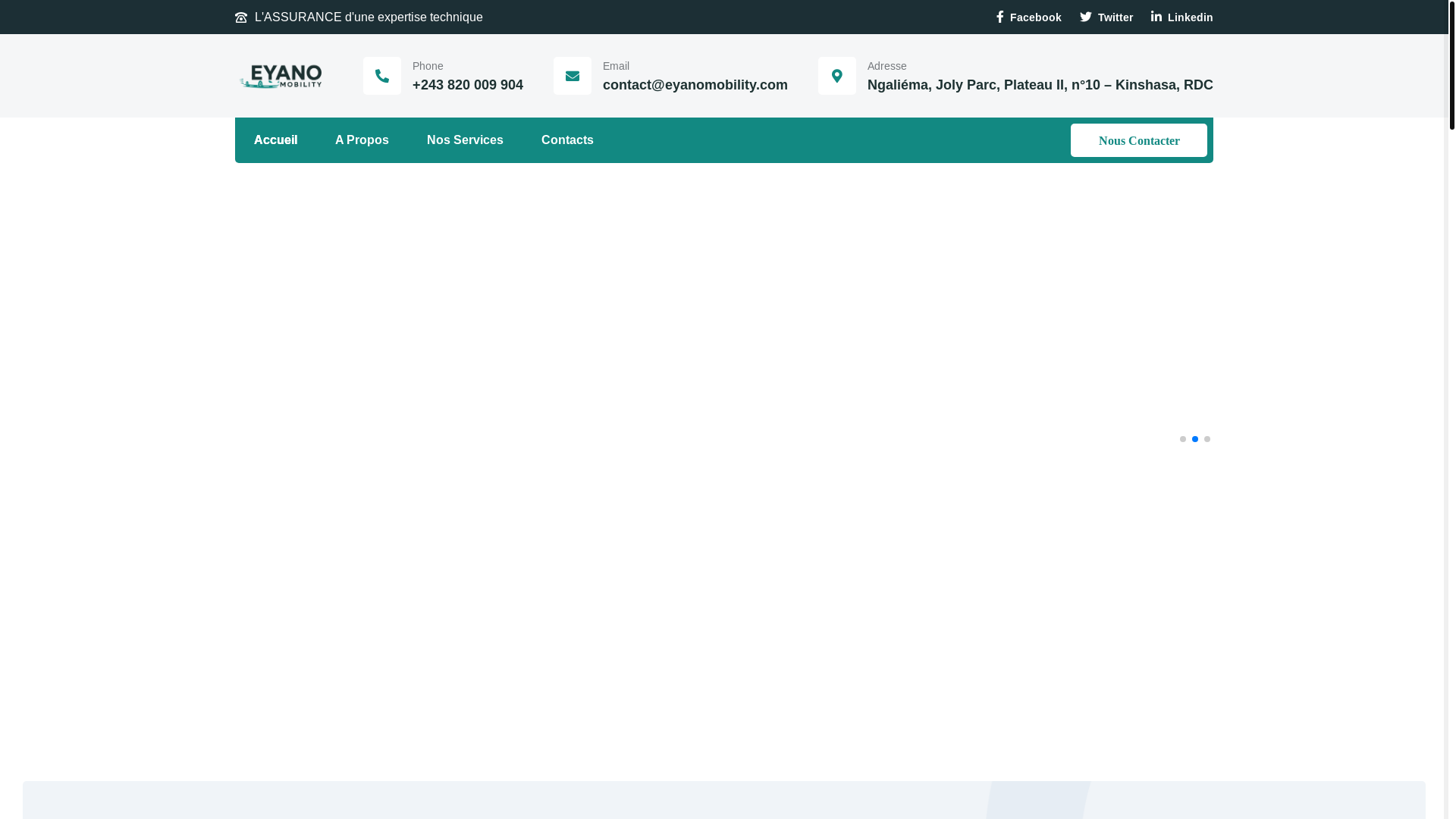 website screenshot of https://eyanomobility.com/