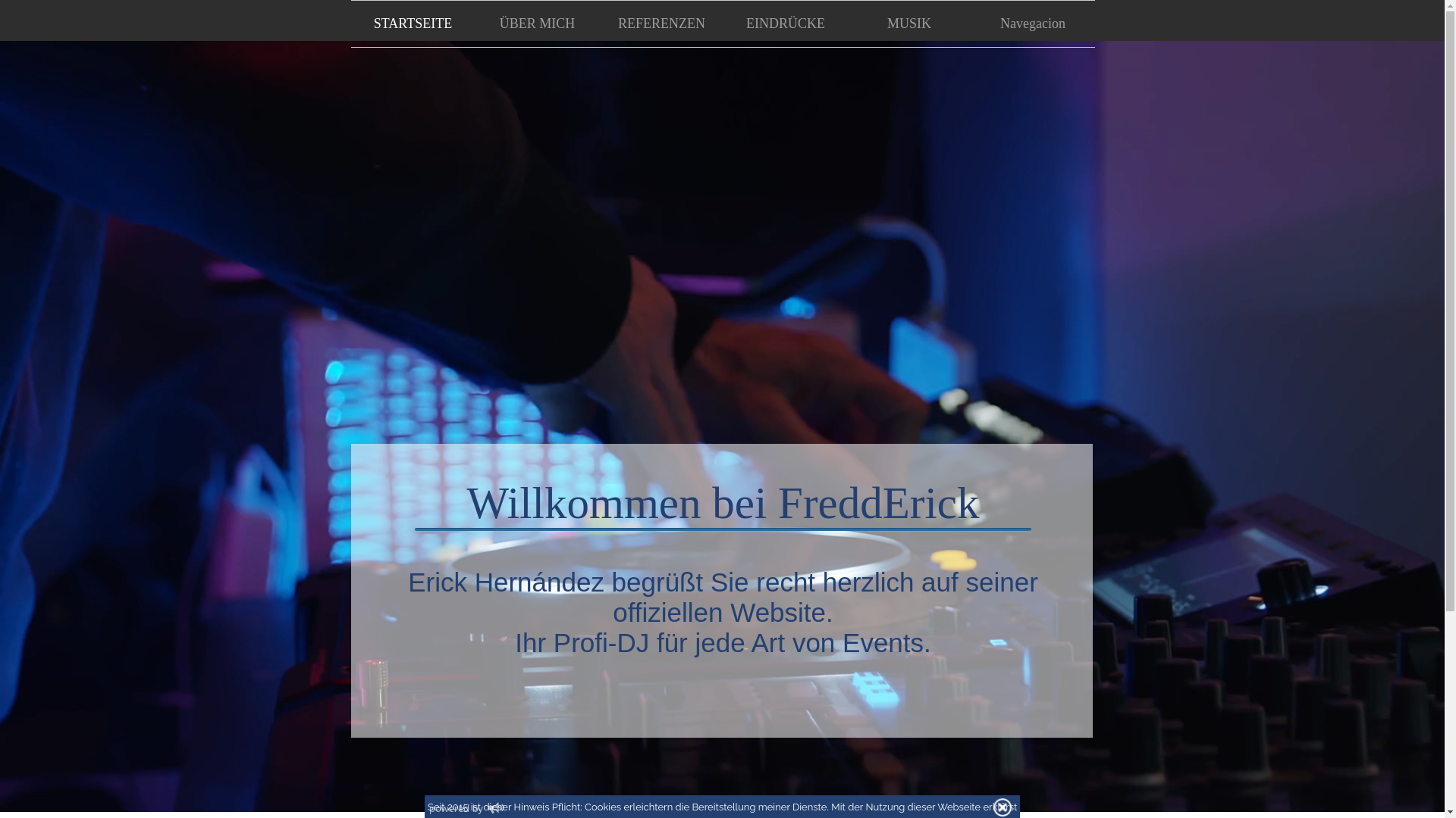 website screenshot of https://djerick.de/