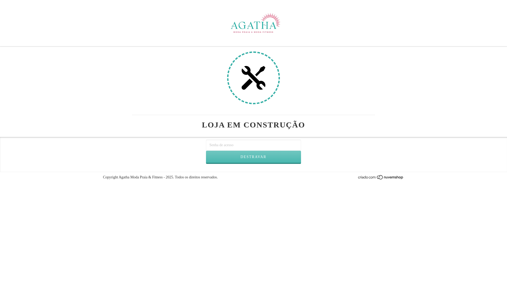 website screenshot of https://agathamodapraia.com.br/