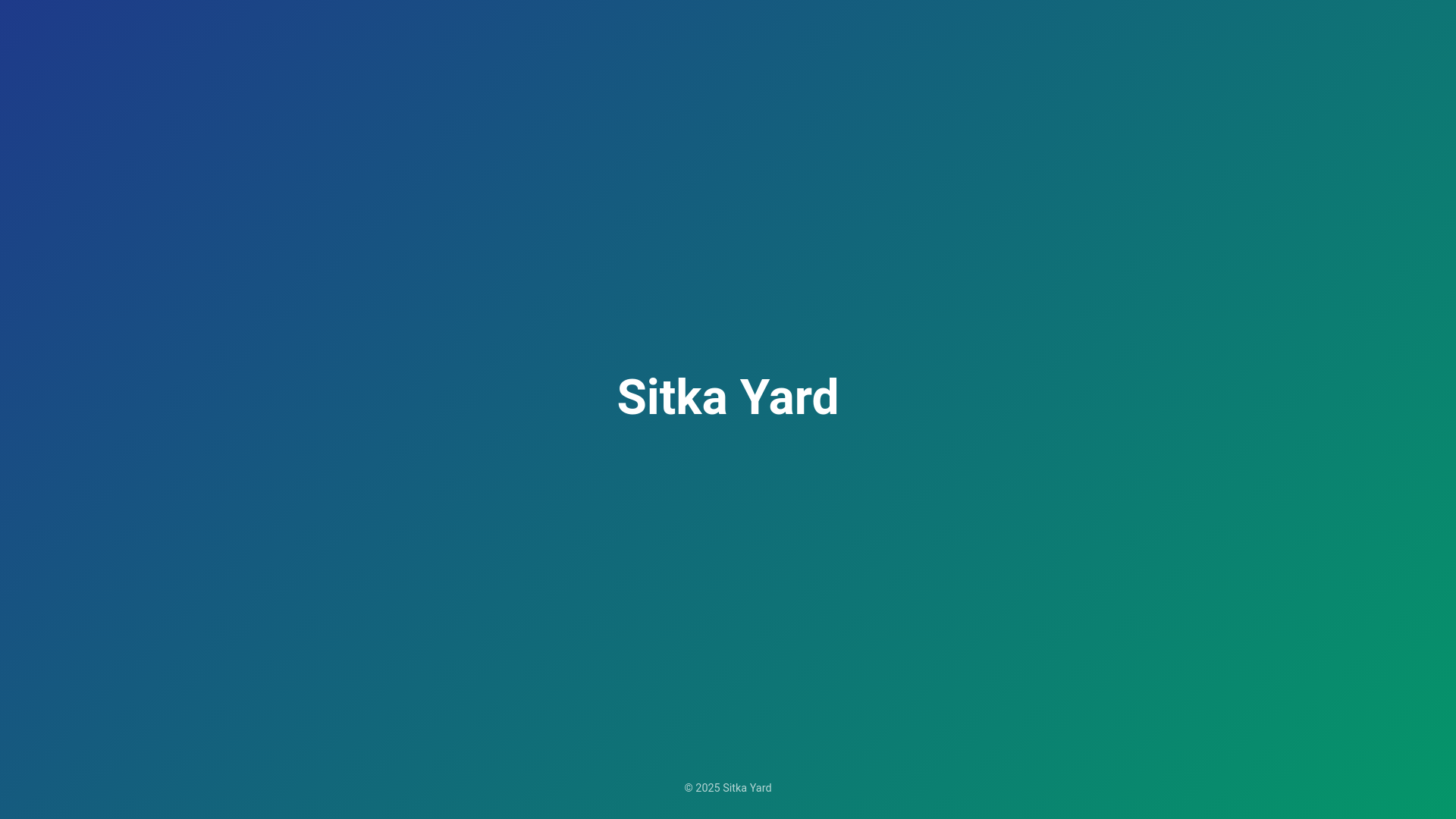 website screenshot of https://sitka-yard.pages.dev/