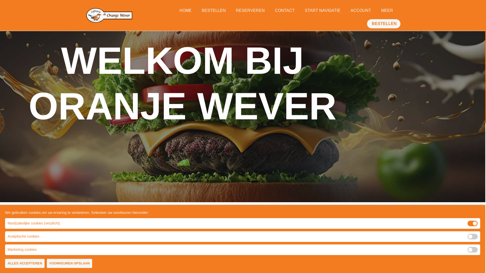 website screenshot of https://cafetariaoranjewever.nl/