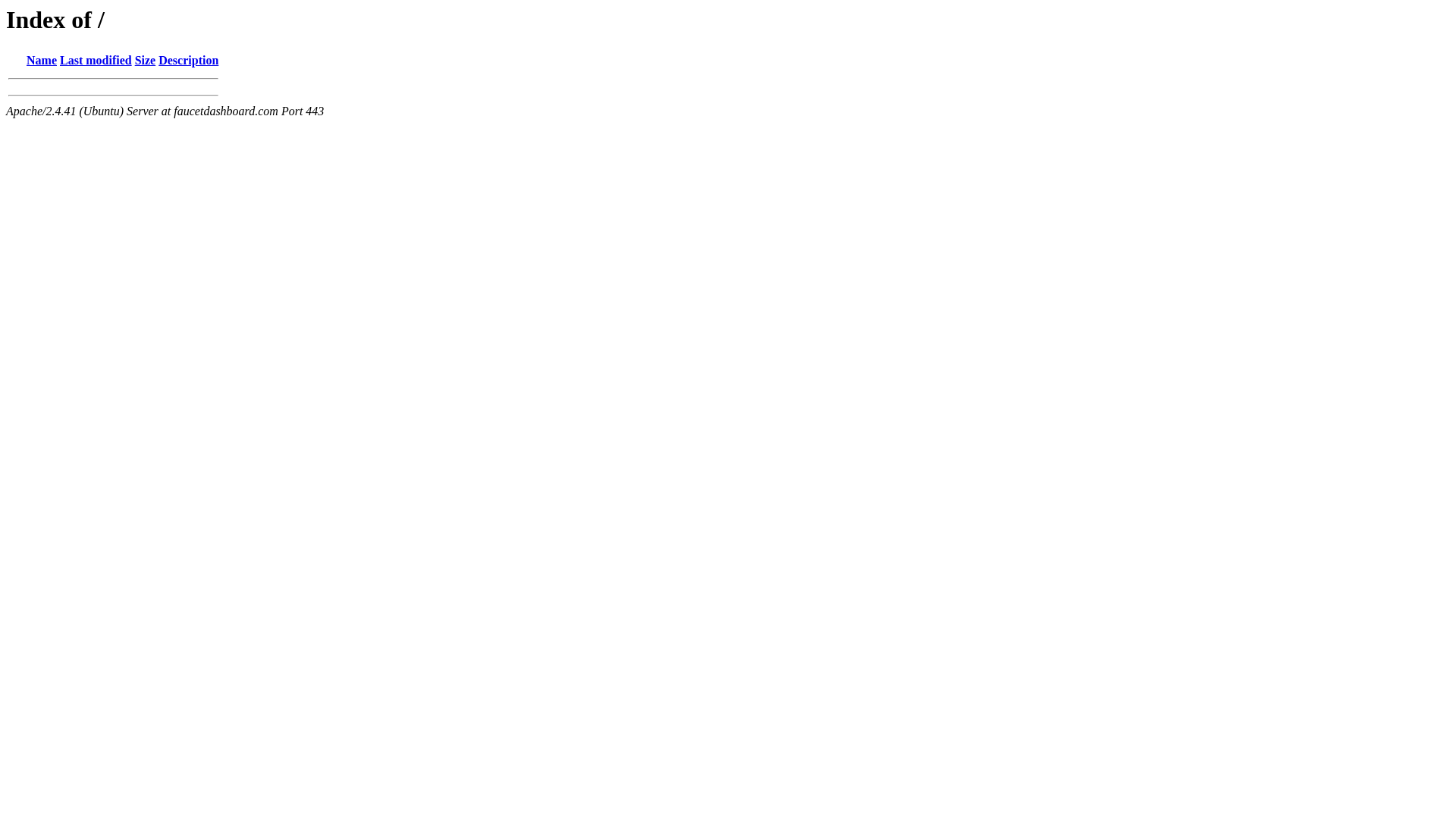 website screenshot of https://faucetdashboard.com/