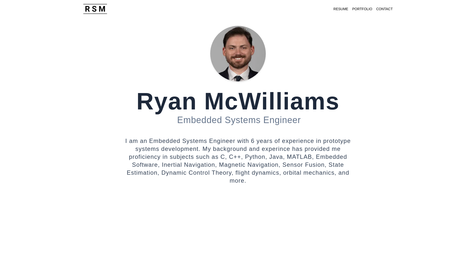 website screenshot of https://ryanmcw.com/