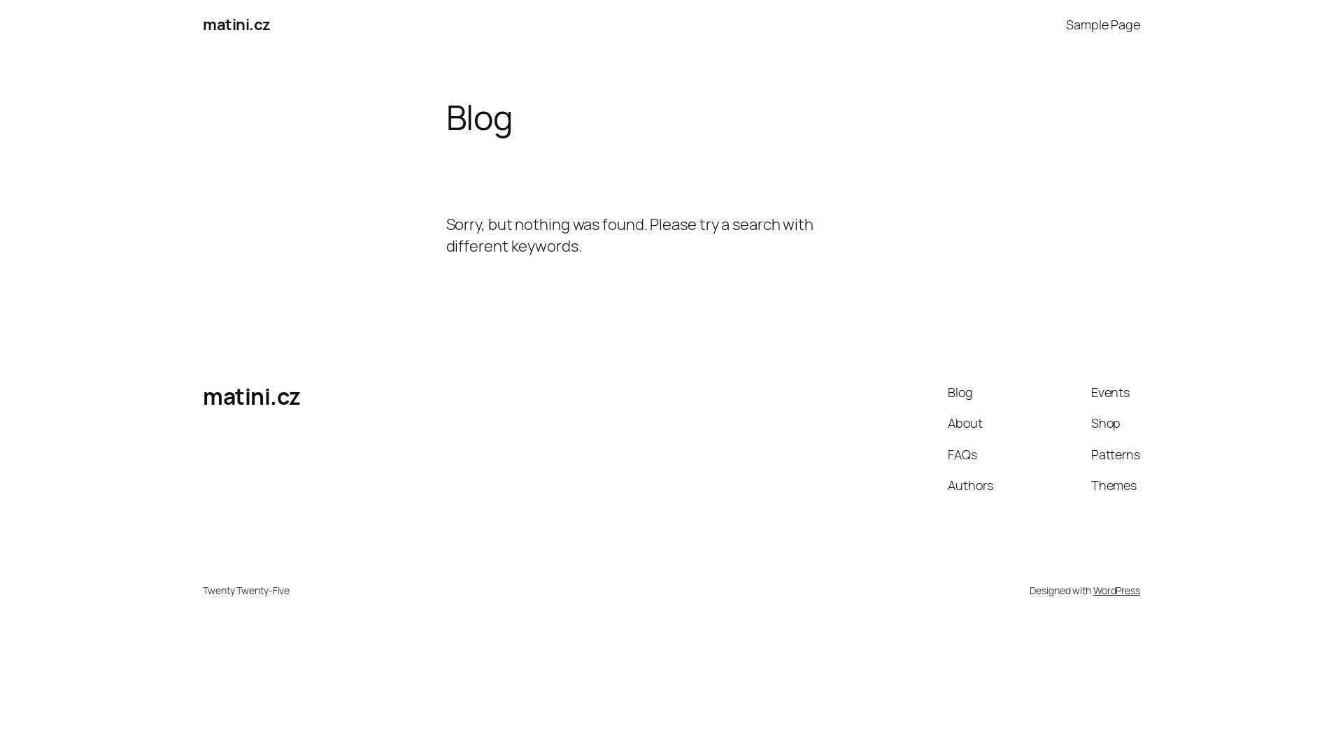 website screenshot of https://matini.cz/