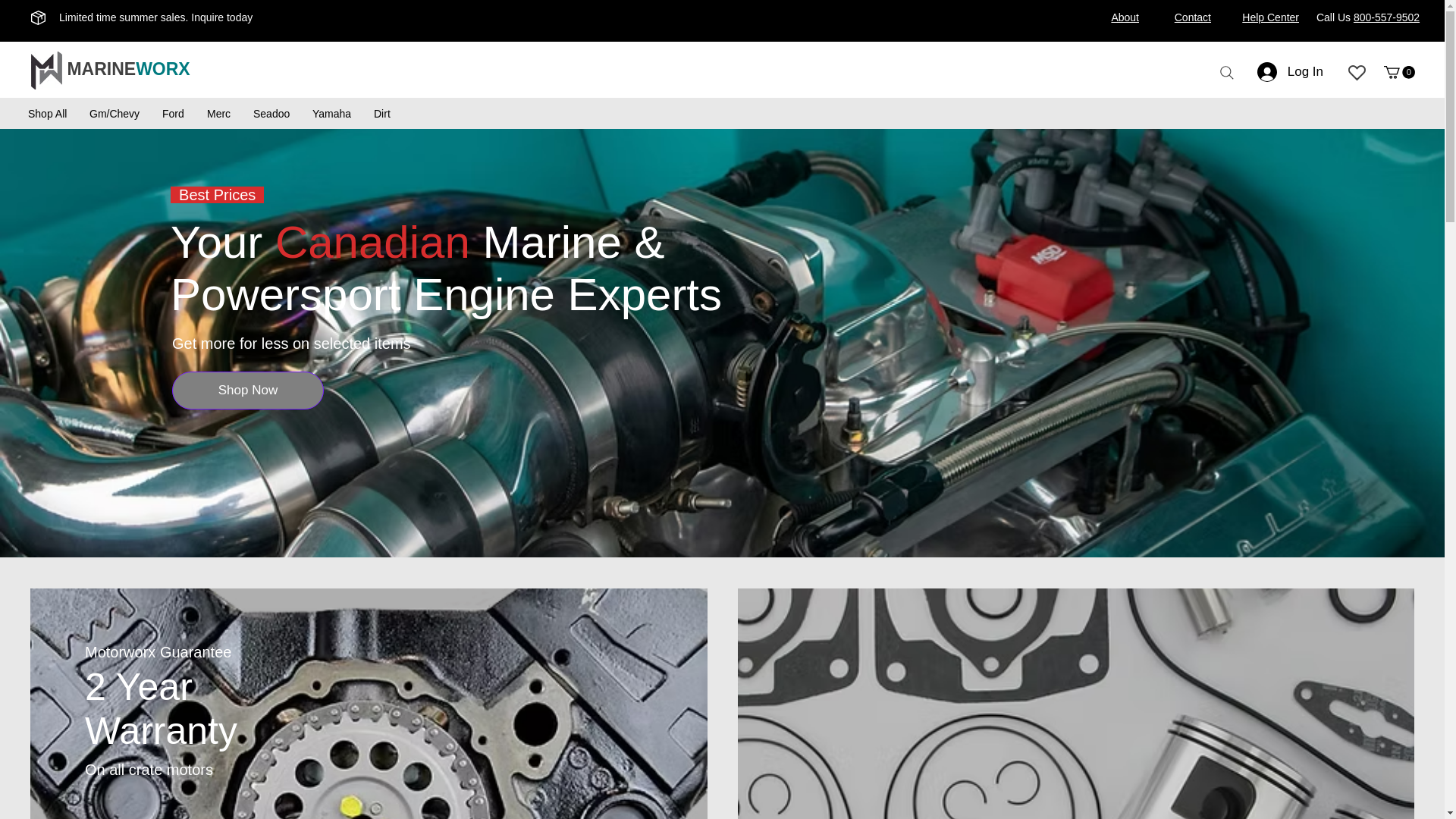 website screenshot of https://marineworx.ca/