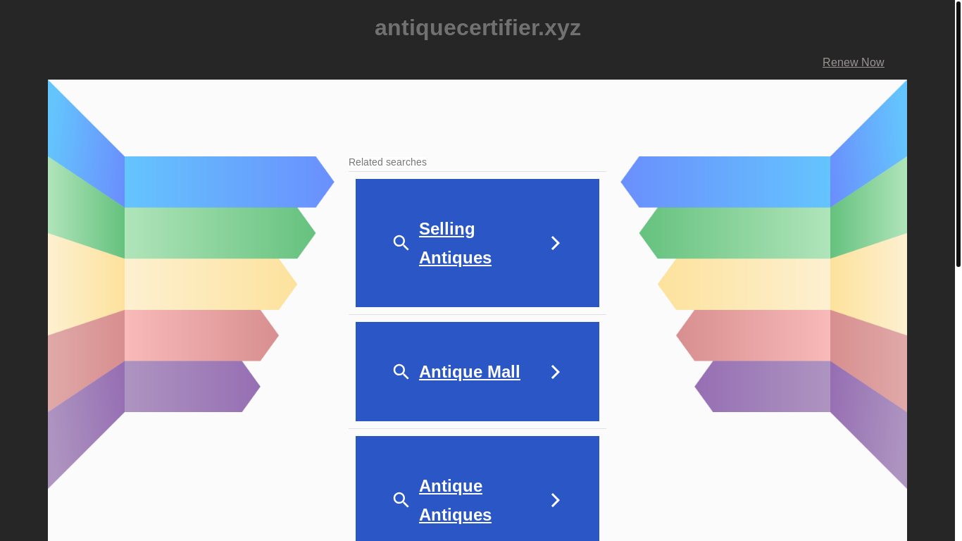 website screenshot of https://antiquecertifier.xyz/