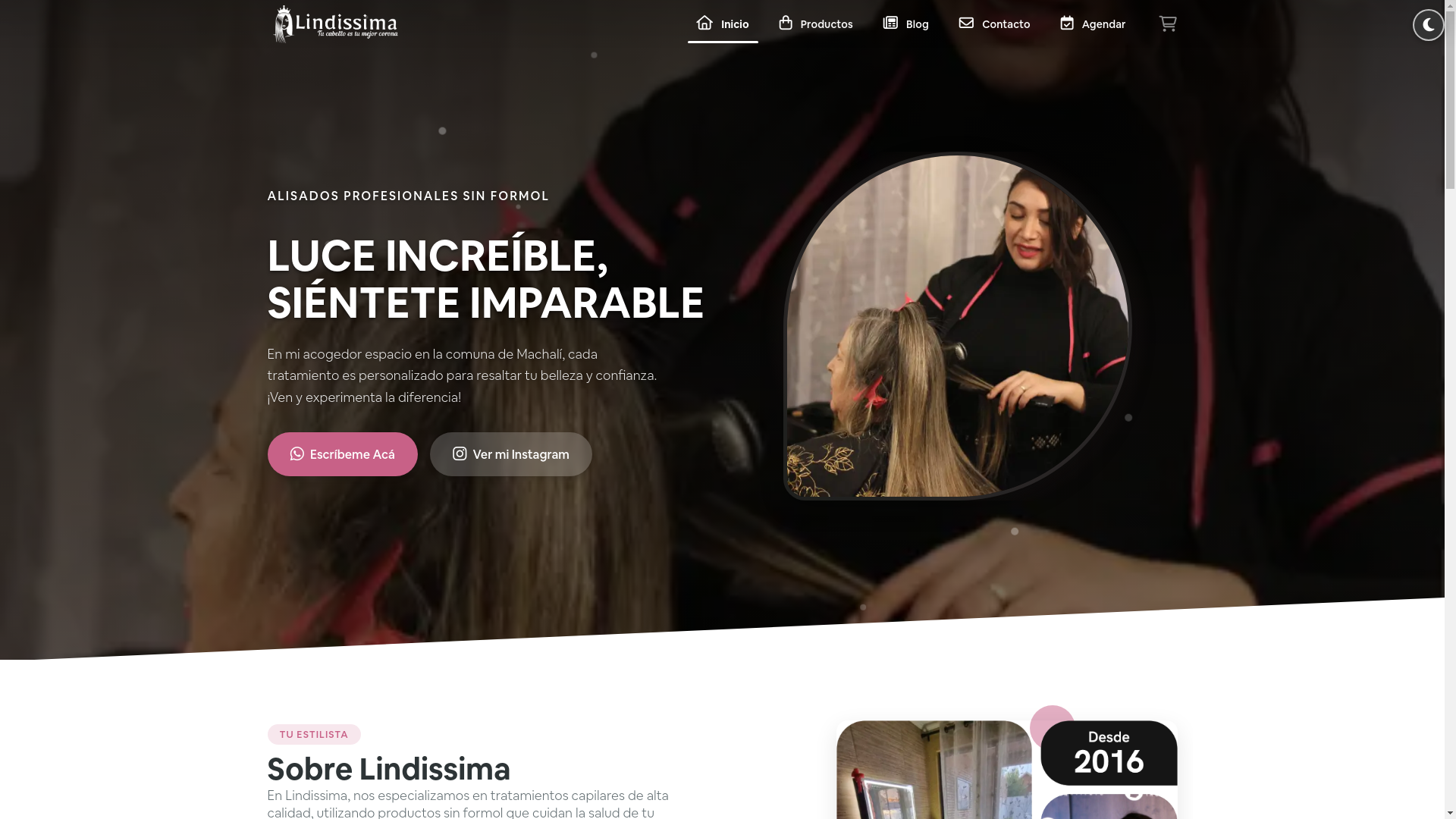 website screenshot of https://lindissima-angular.pages.dev/