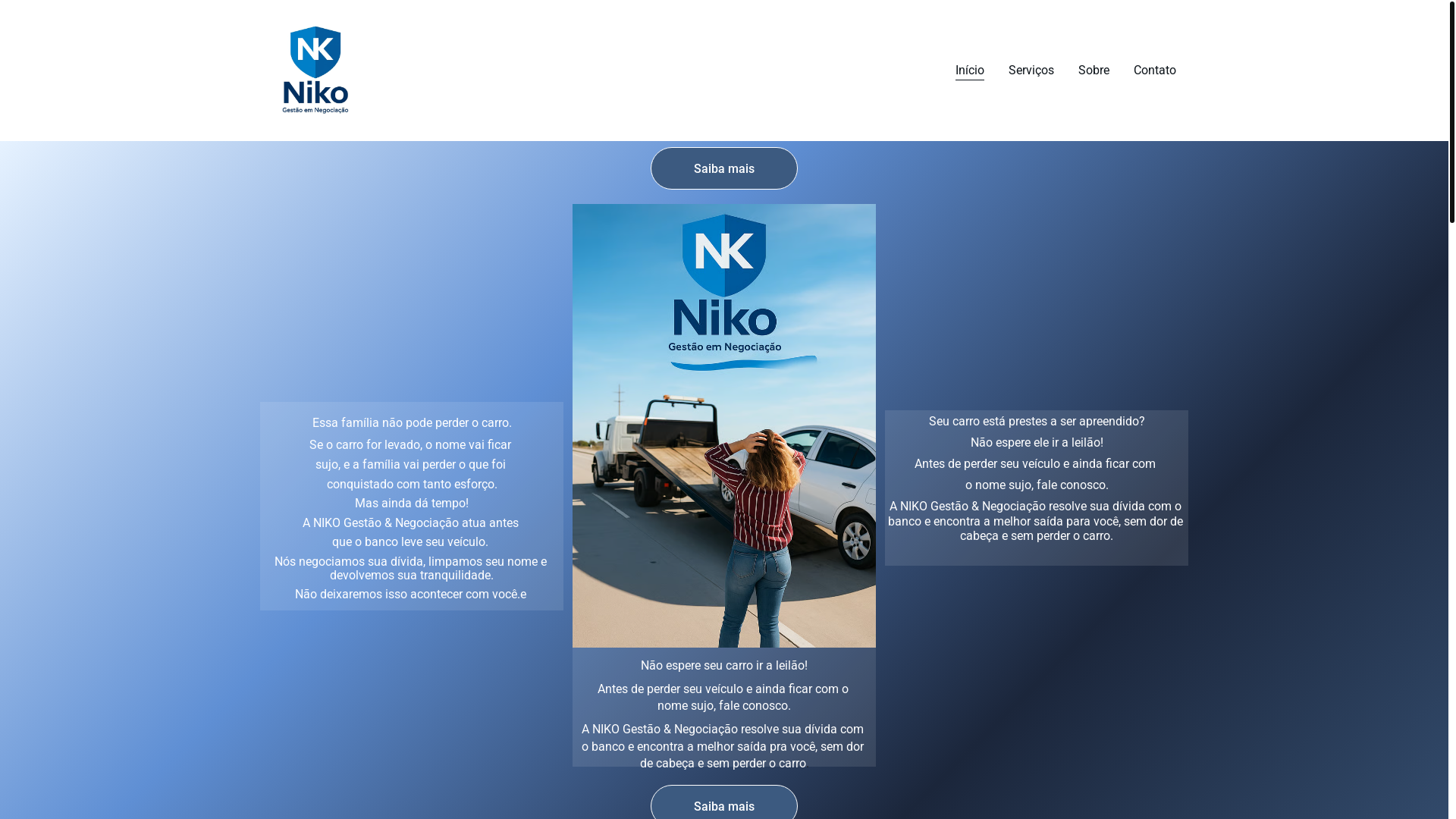 website screenshot of https://nikopreleilao.com.br/
