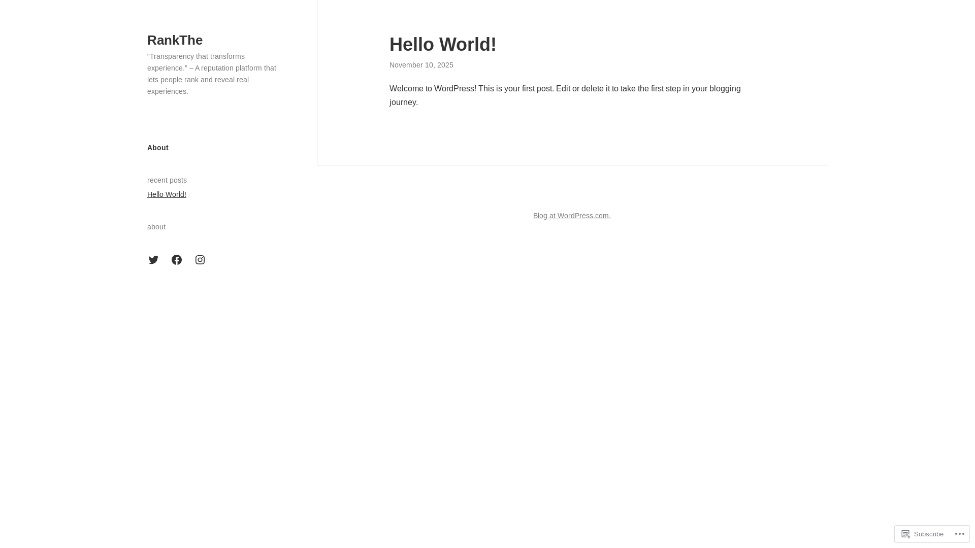 website screenshot of https://rankthe.org/