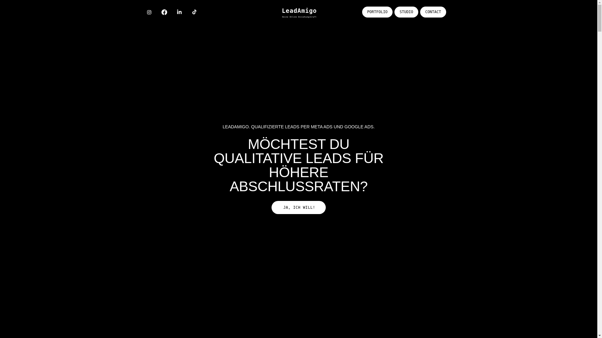 website screenshot of https://leadamigo.de/
