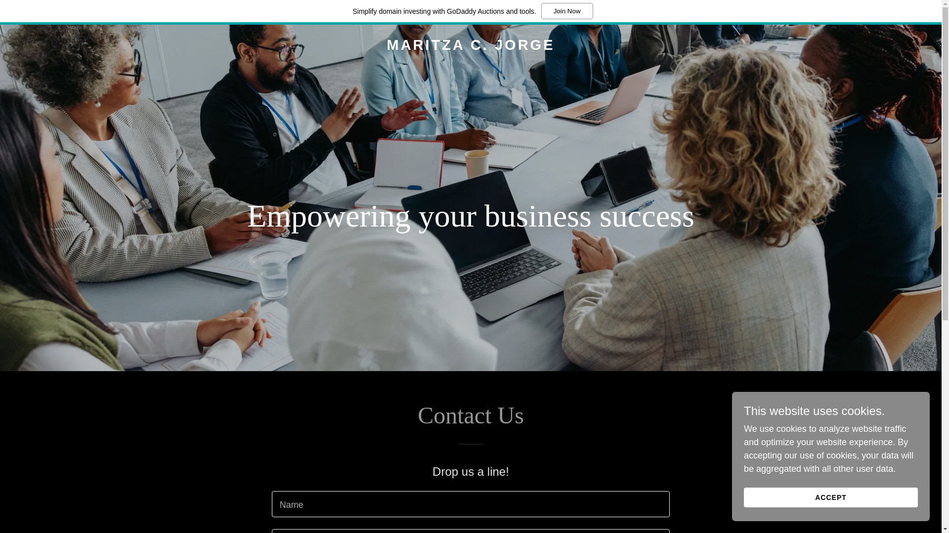 website screenshot of https://maritzajorje.com/