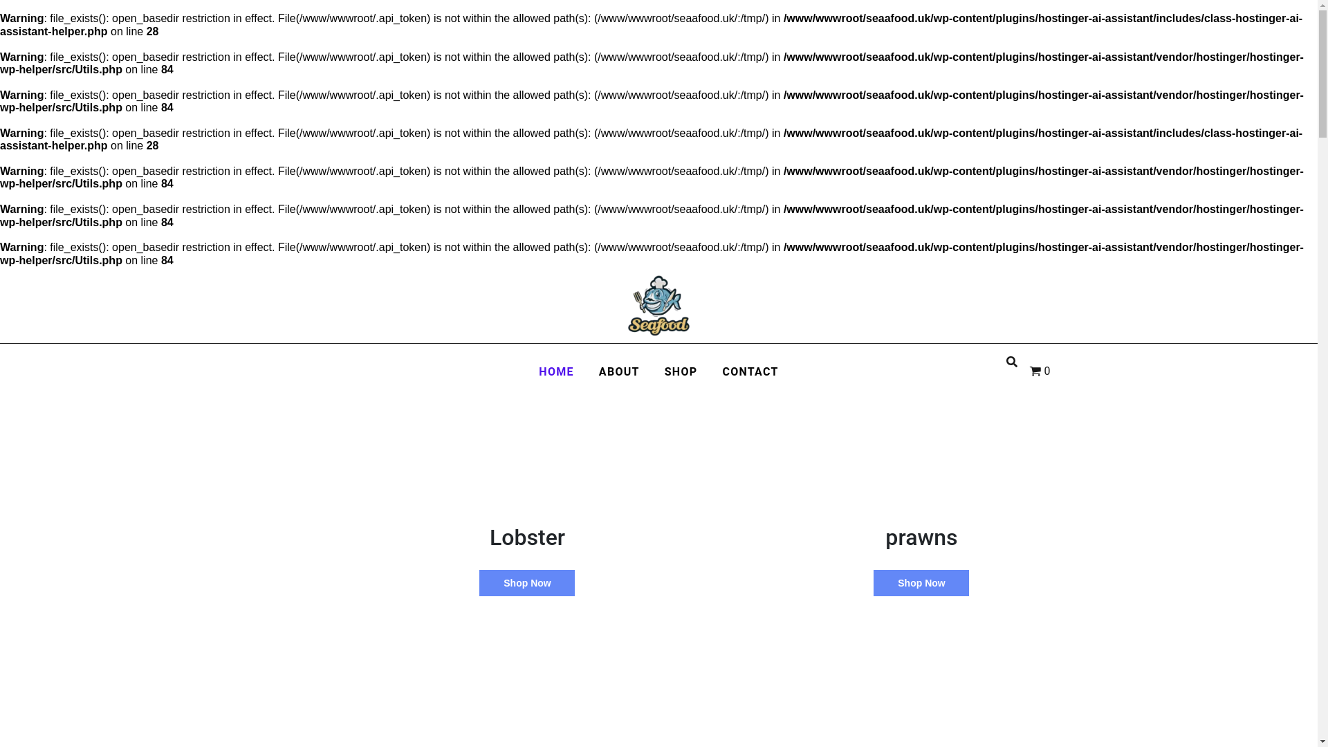website screenshot of https://seaafood.uk/