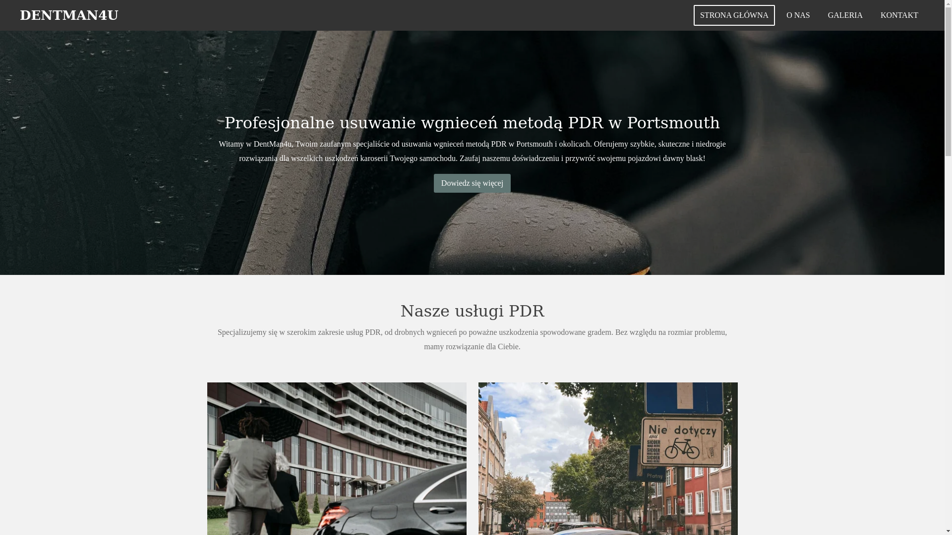 website screenshot of https://dentman4u.co.uk/