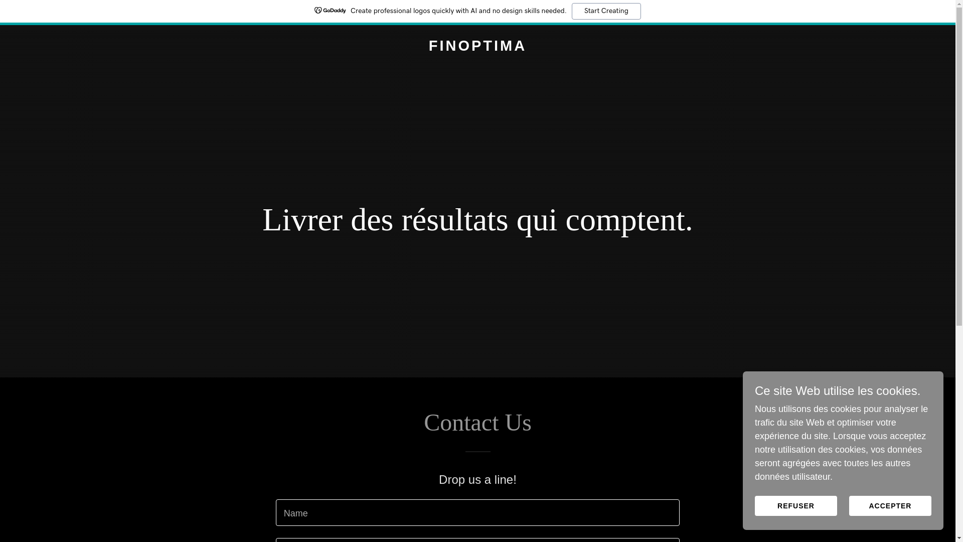 website screenshot of https://finoptima.services/