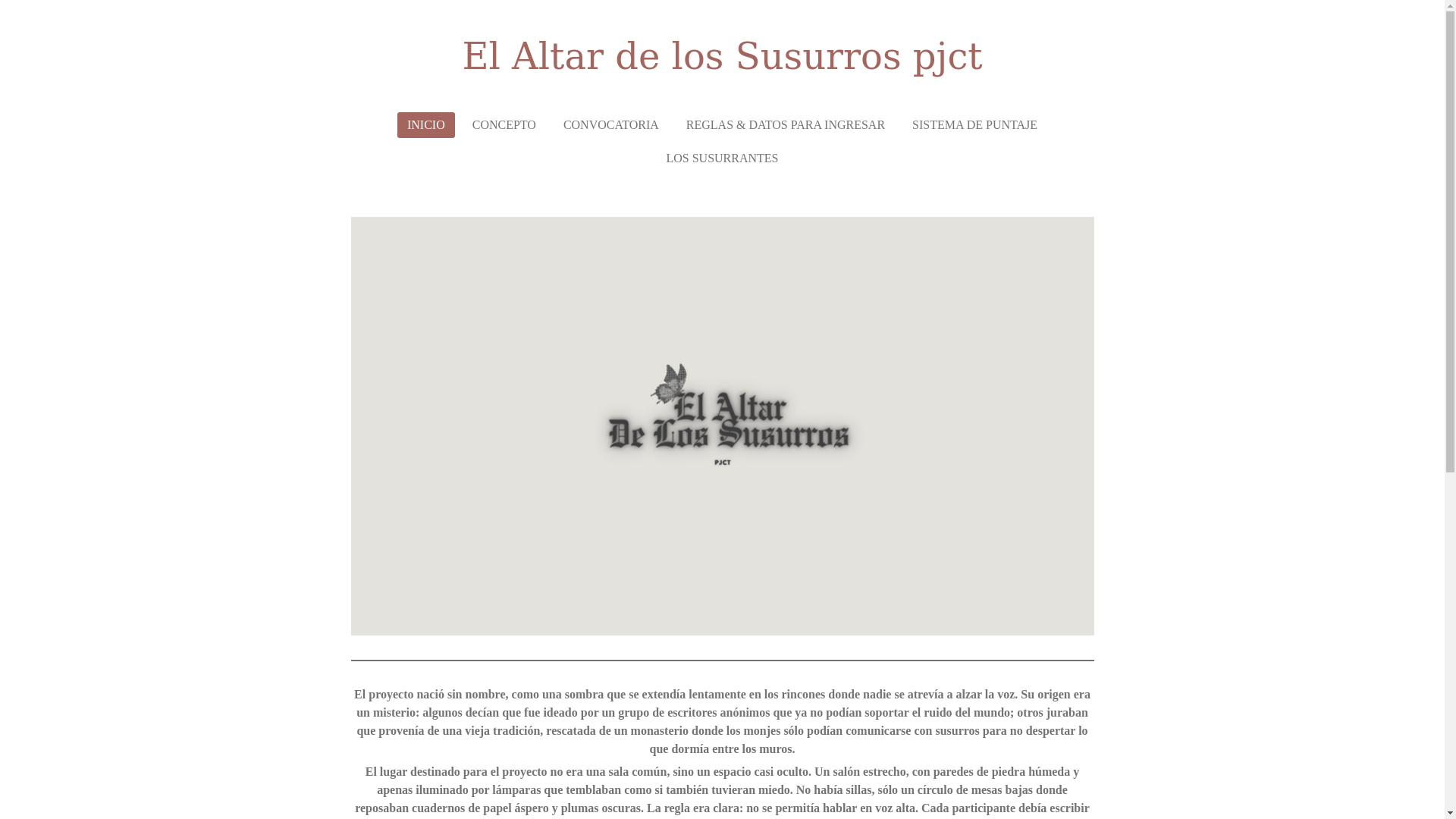 website screenshot of https://elaltardelossusurrospjct.com/