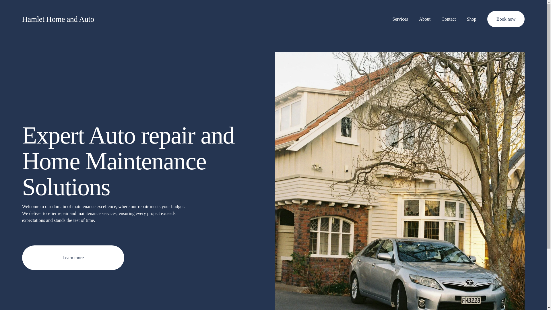 website screenshot of https://hamlethomeandauto.com/