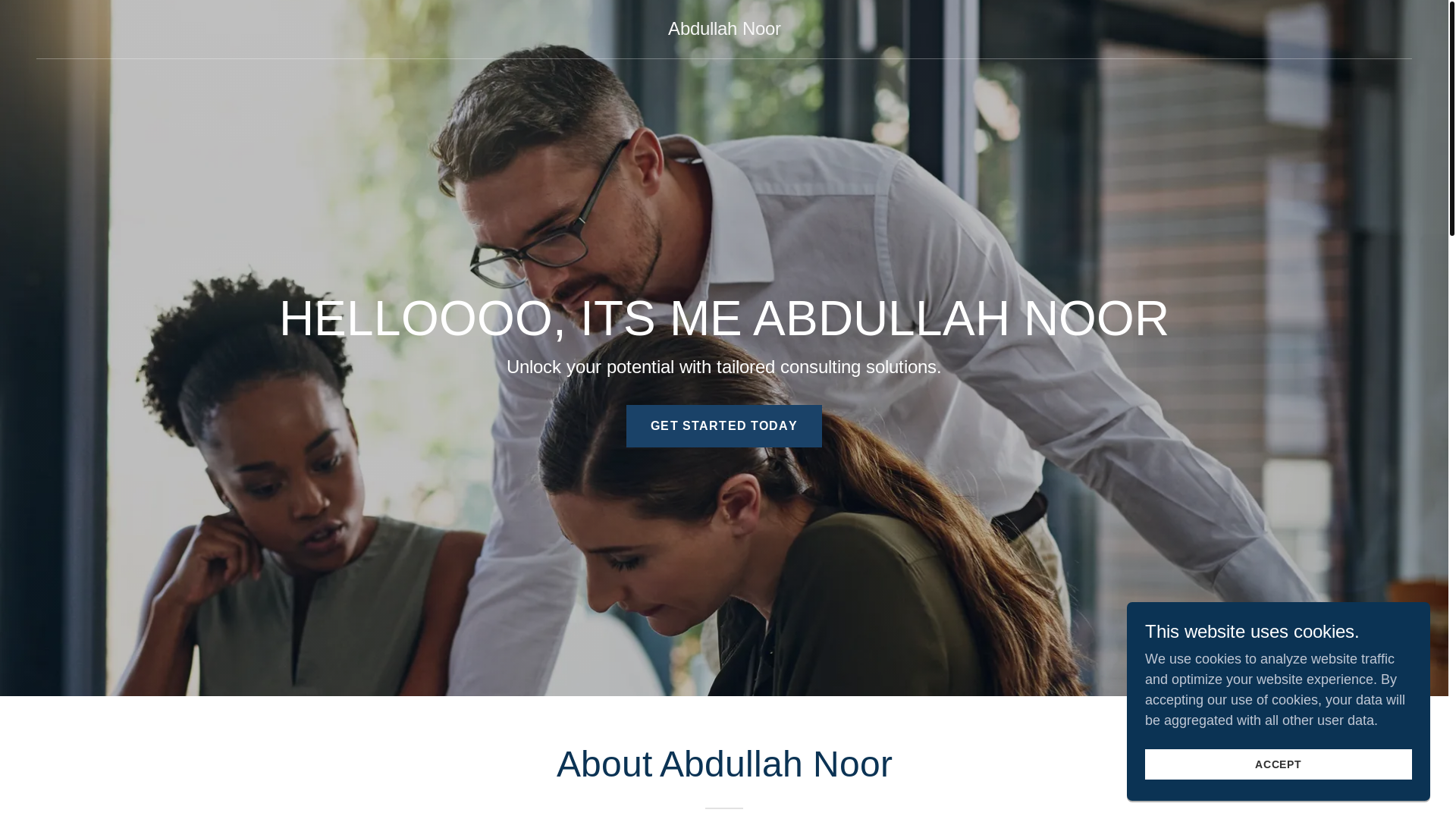 website screenshot of https://abdullahnoor.me/