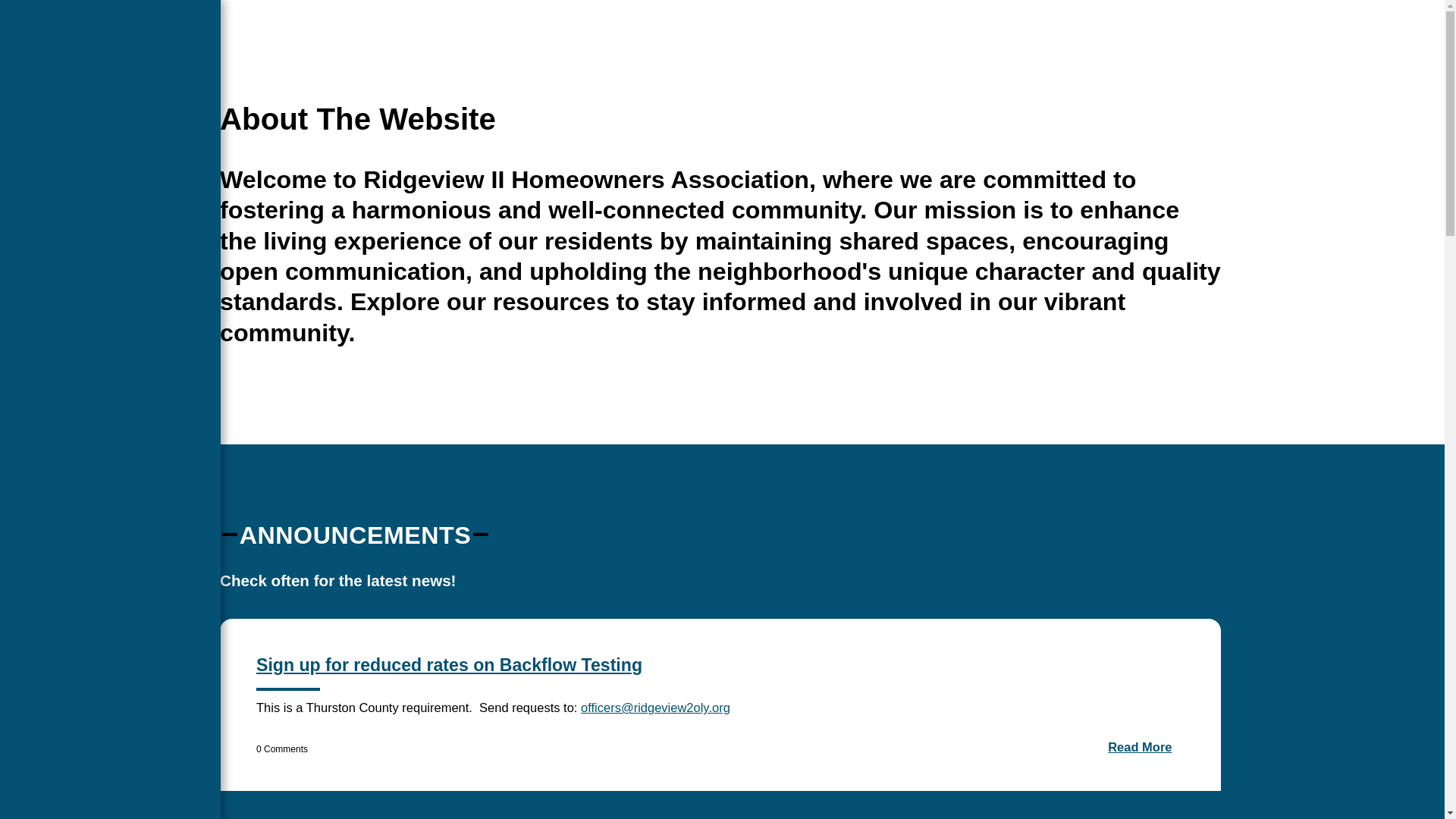 website screenshot of https://ridgeview2oly.org/