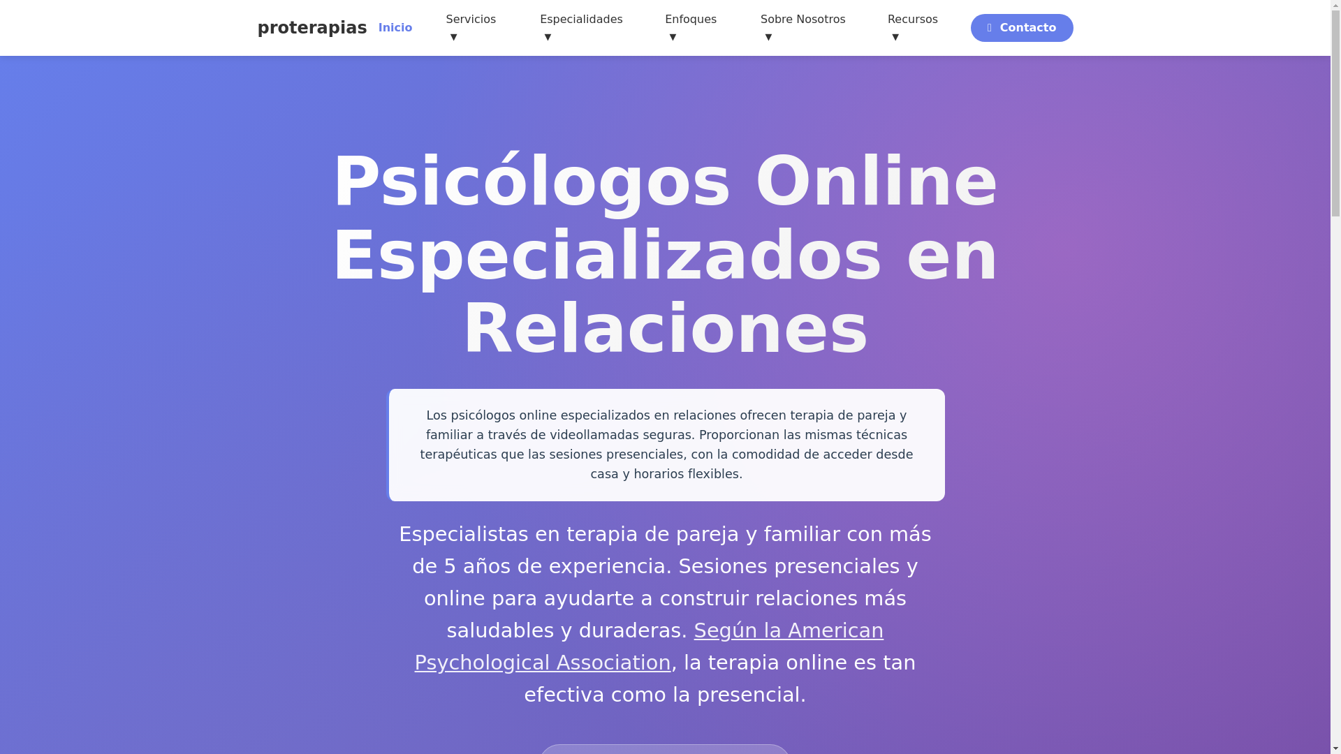 website screenshot of https://proterapias0508.pages.dev/