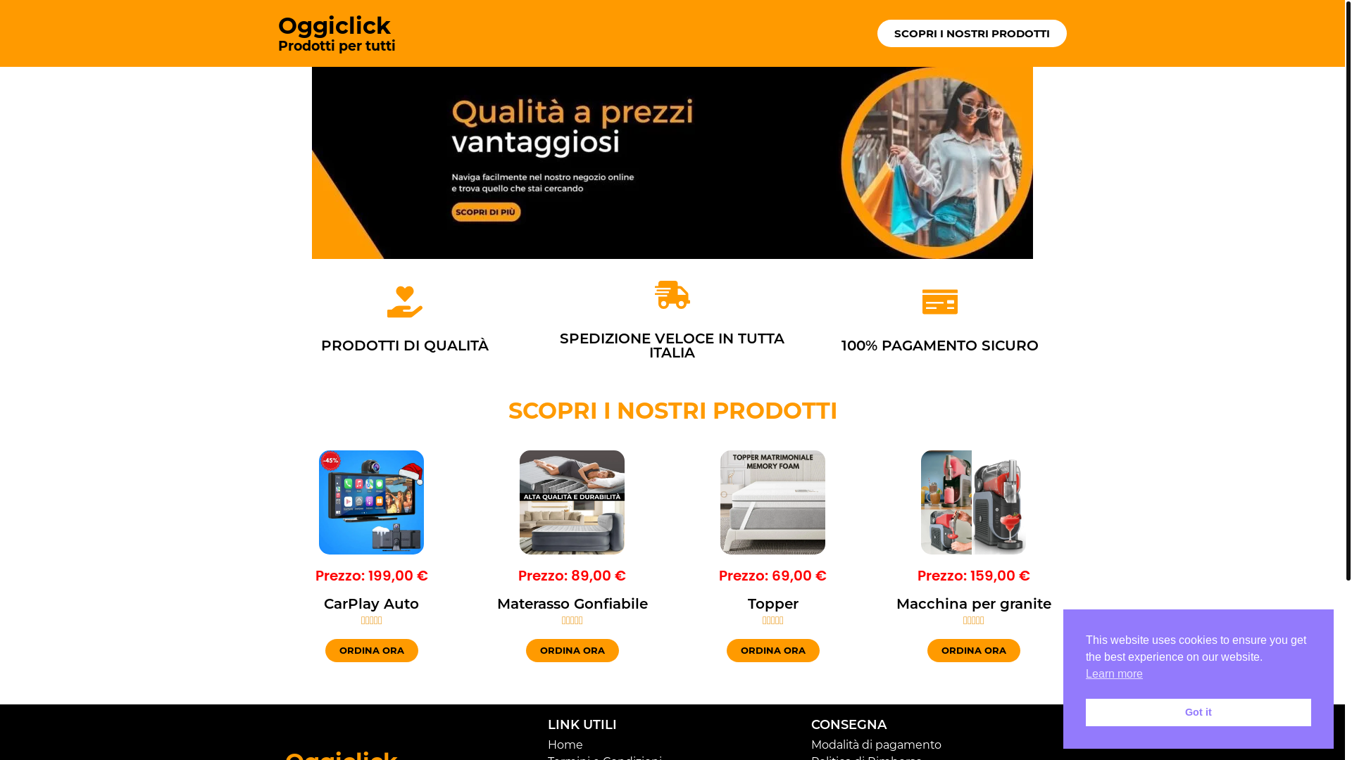 website screenshot of https://oggiclick.com/