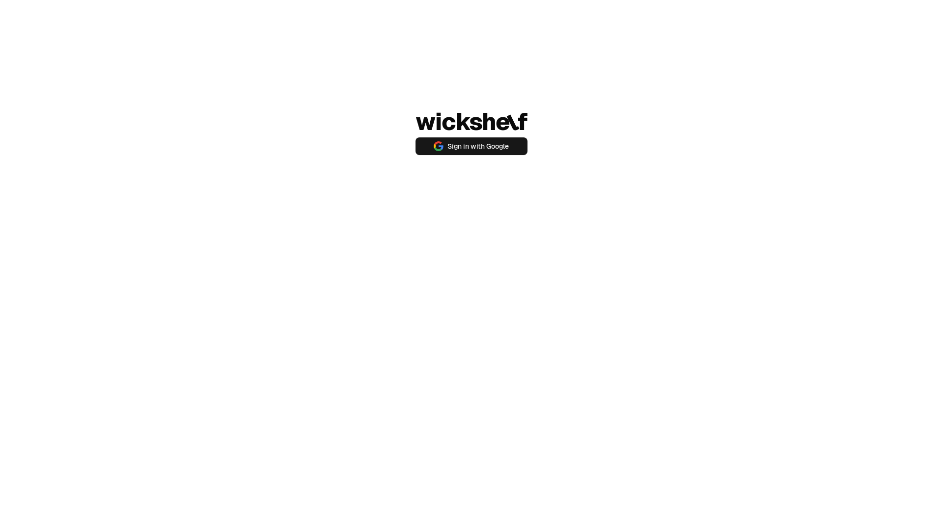 website screenshot of https://wickshelf.com/