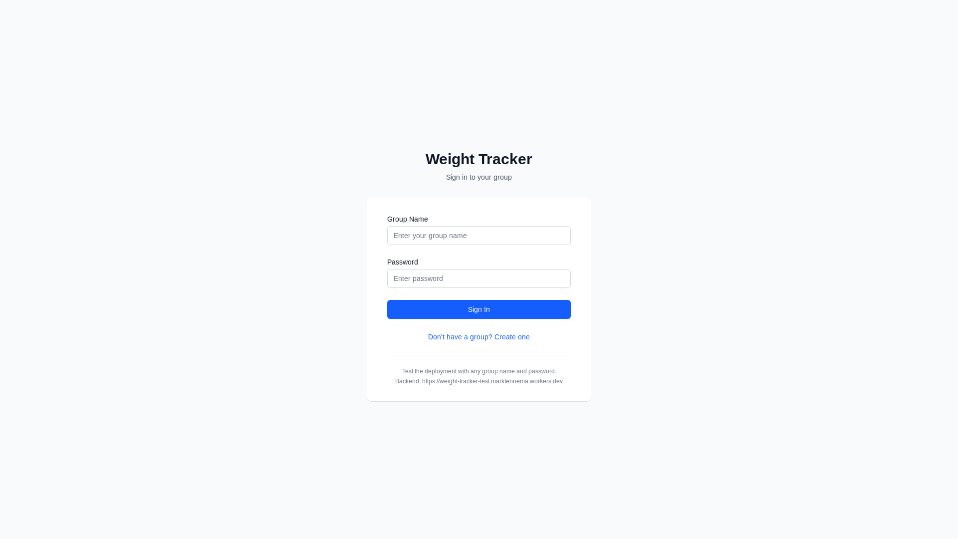 website screenshot of https://weight-tracker-test.pages.dev/