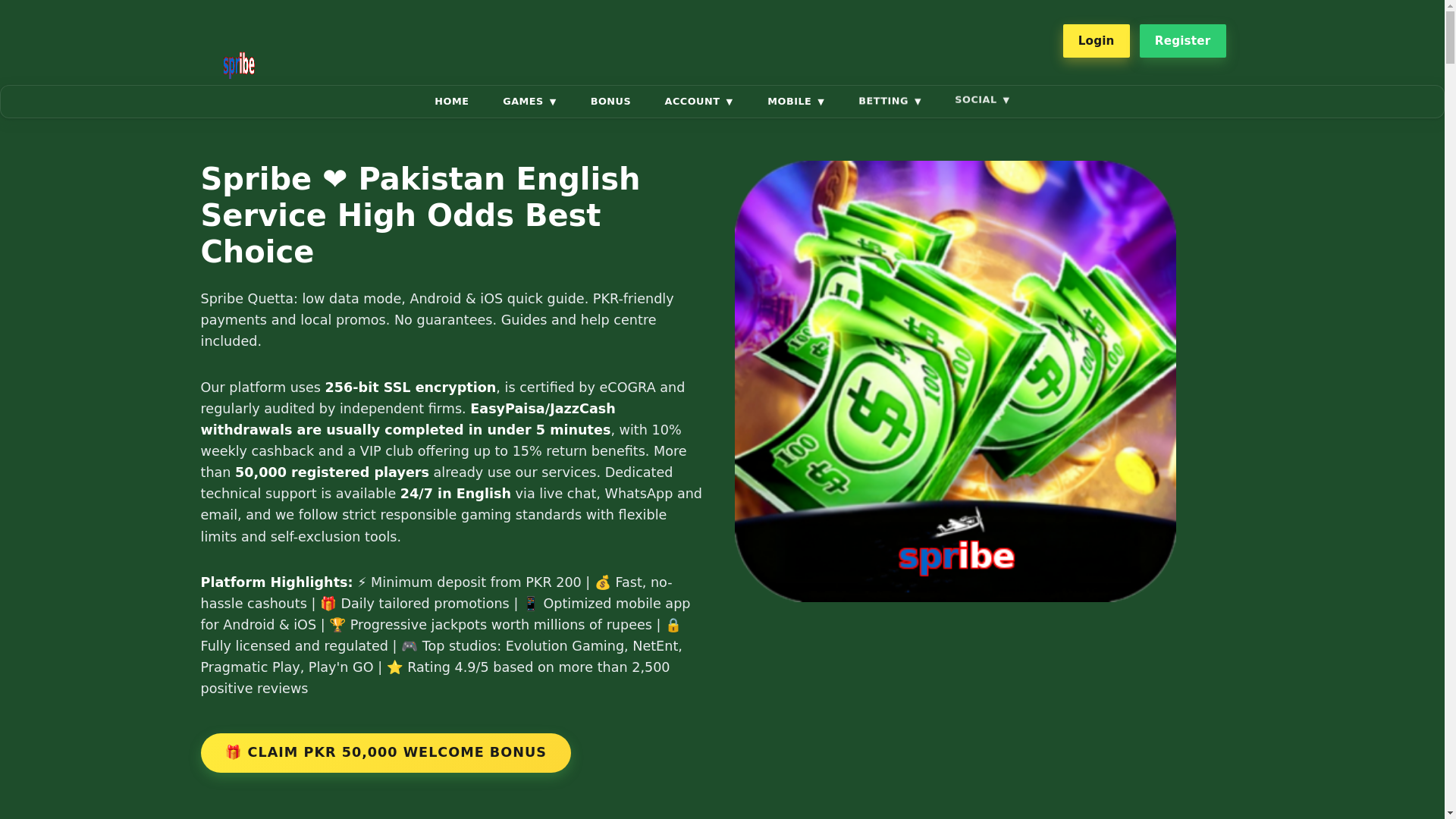 website screenshot of https://spribeu.com/