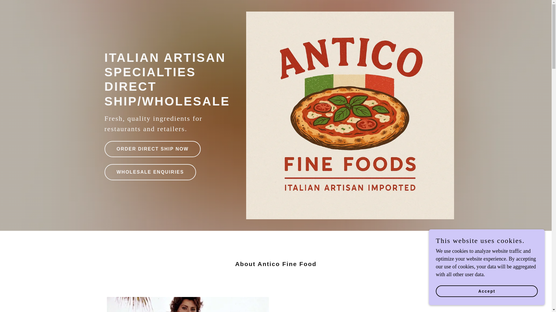 website screenshot of https://anticofinefood.com/