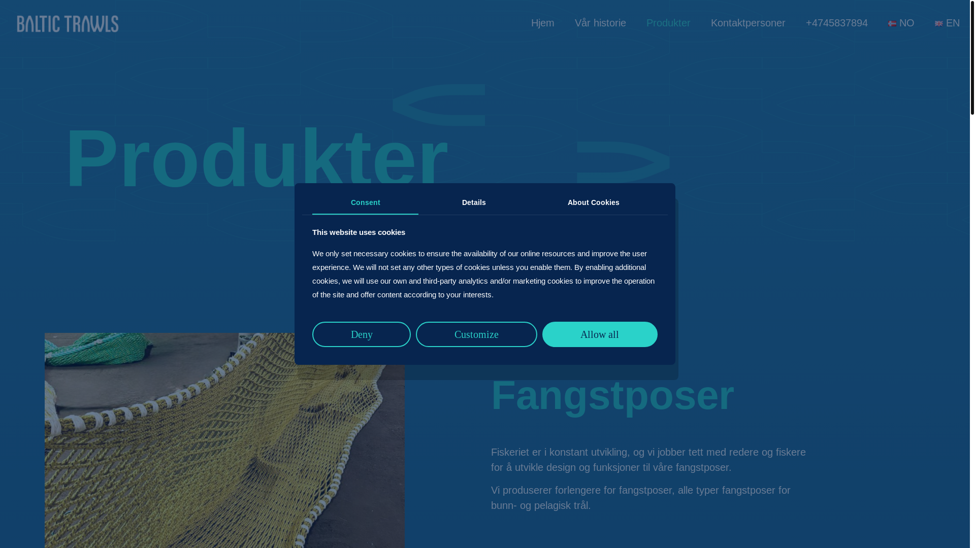 website screenshot of https://pelagictrawl.com/