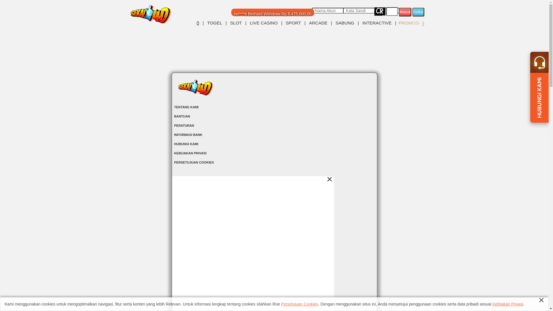 website screenshot of https://sekaliini.xyz/