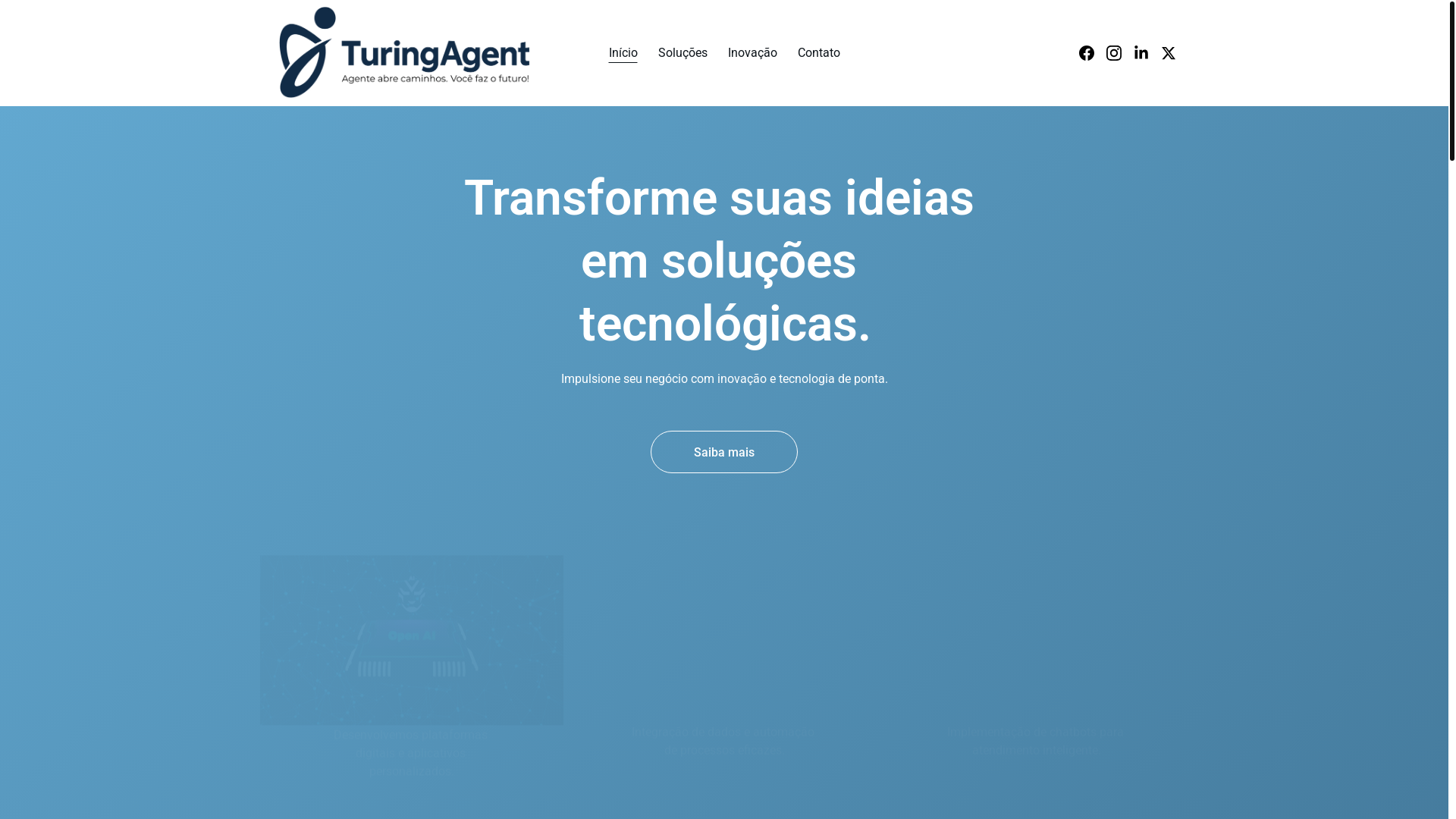website screenshot of https://turingagent.com.br/