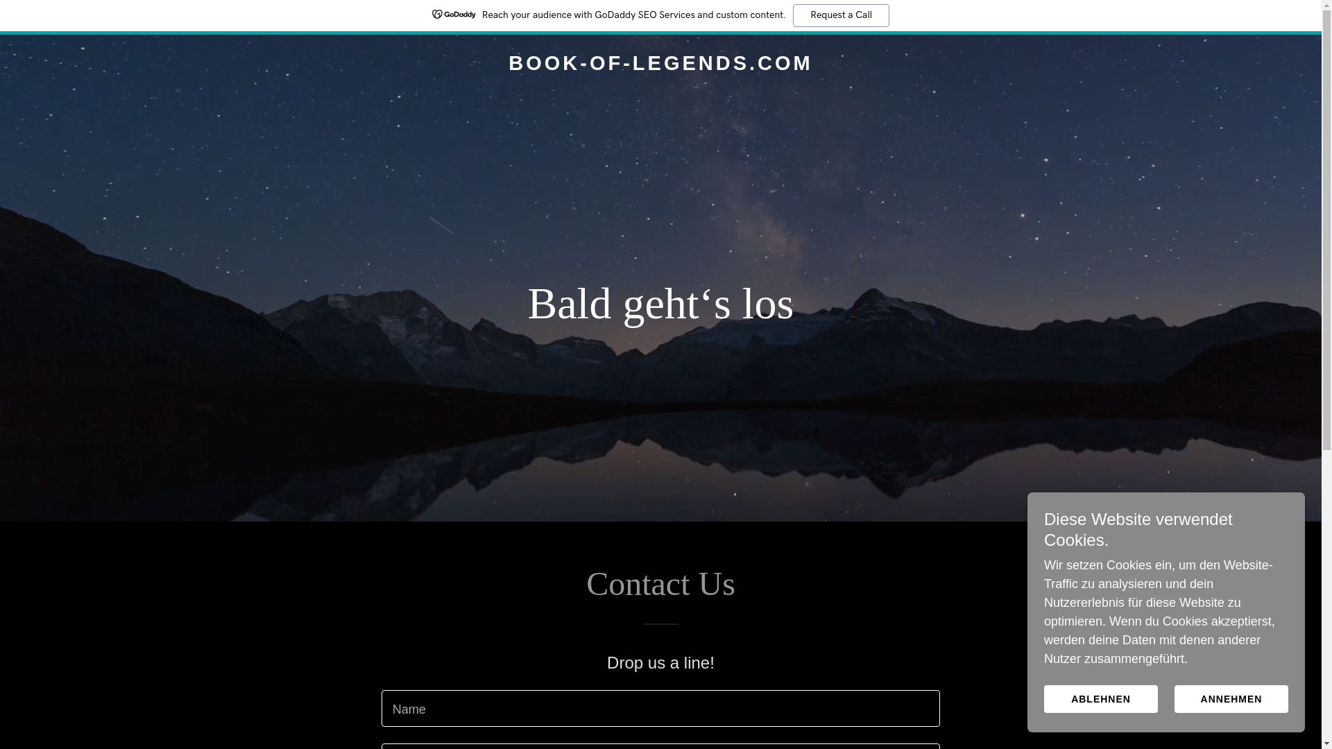 website screenshot of https://book-of-legends.com/
