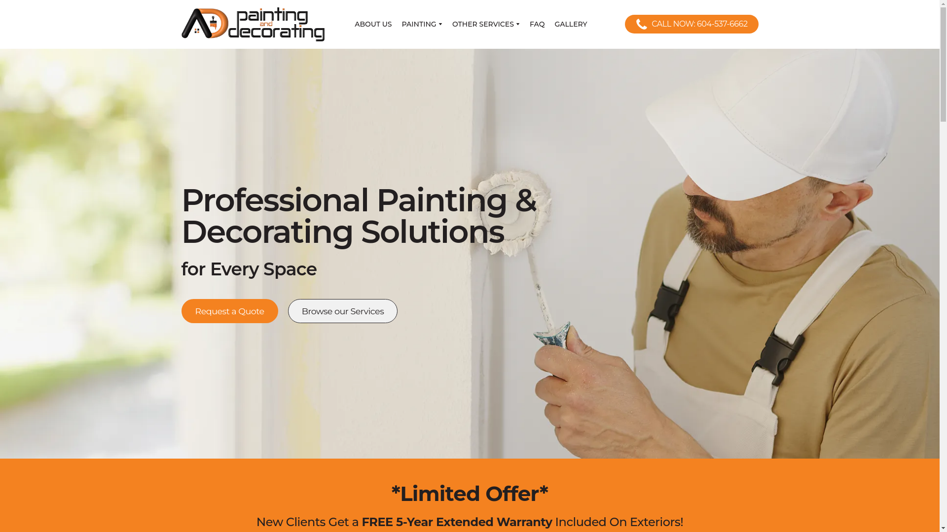 website screenshot of https://ad-paintingteam.com/