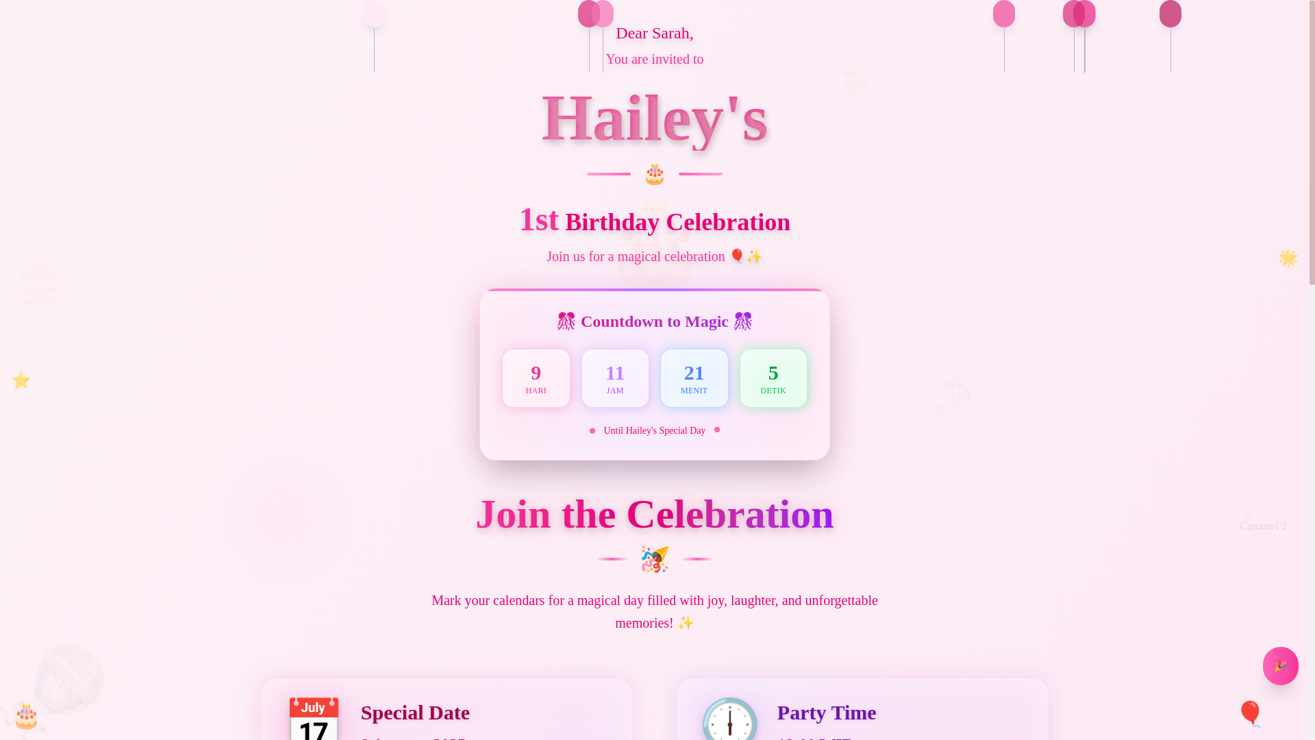 website screenshot of https://haileyjade.my.id/
