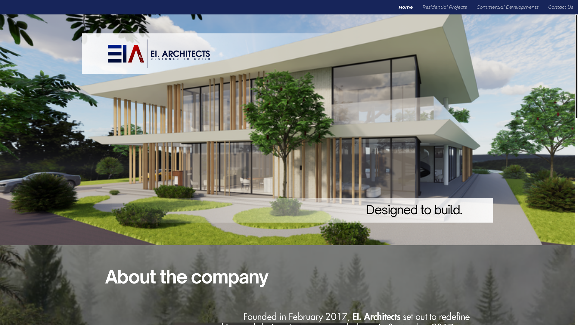 website screenshot of https://eiarchitects.info/