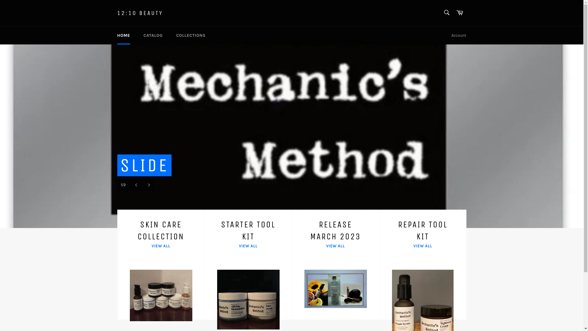 website screenshot of https://1210beauty.com/