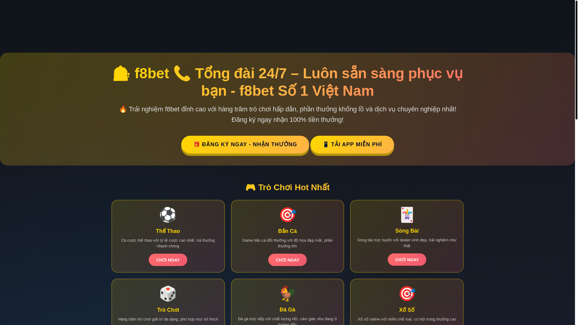 website screenshot of https://f8bet-888.com/