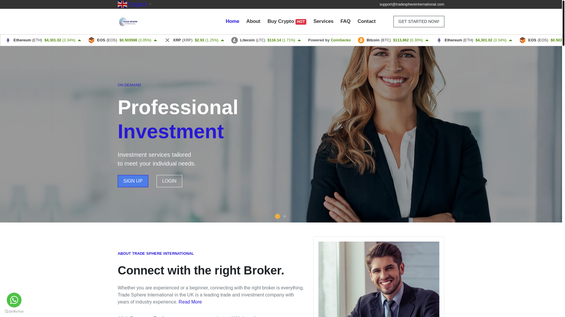 website screenshot of https://metroskytrade.com/