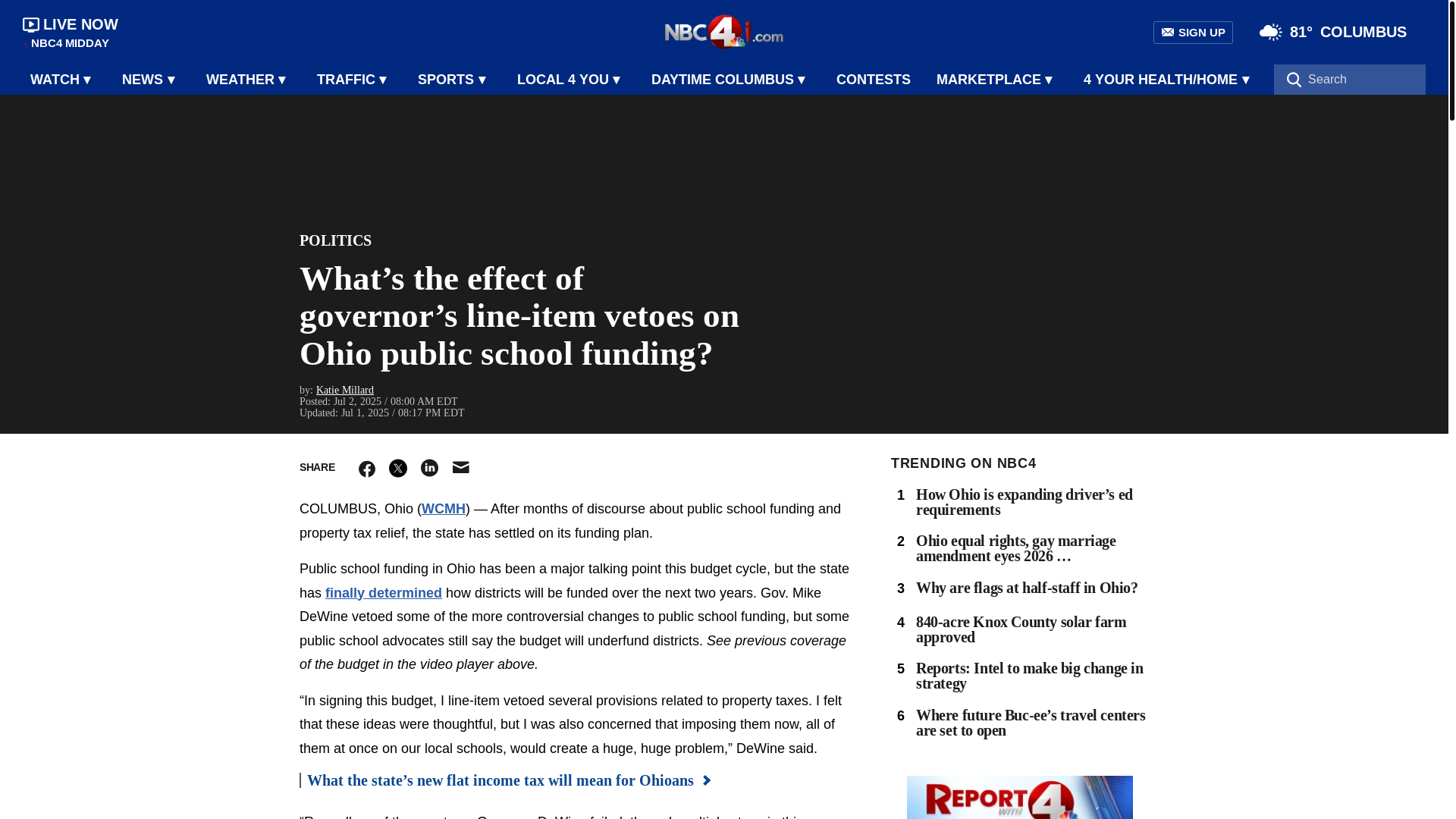 website screenshot of https://www.nbc4i.com/news/politics/whats-the-effect-of-governors-line-item-vetoes-on-ohio-public-school-funding/