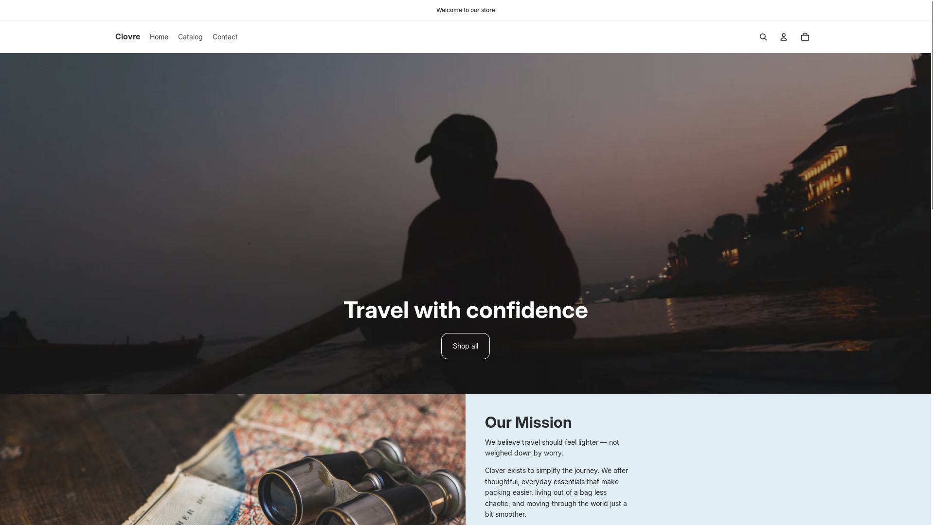 website screenshot of https://clovre.shop/
