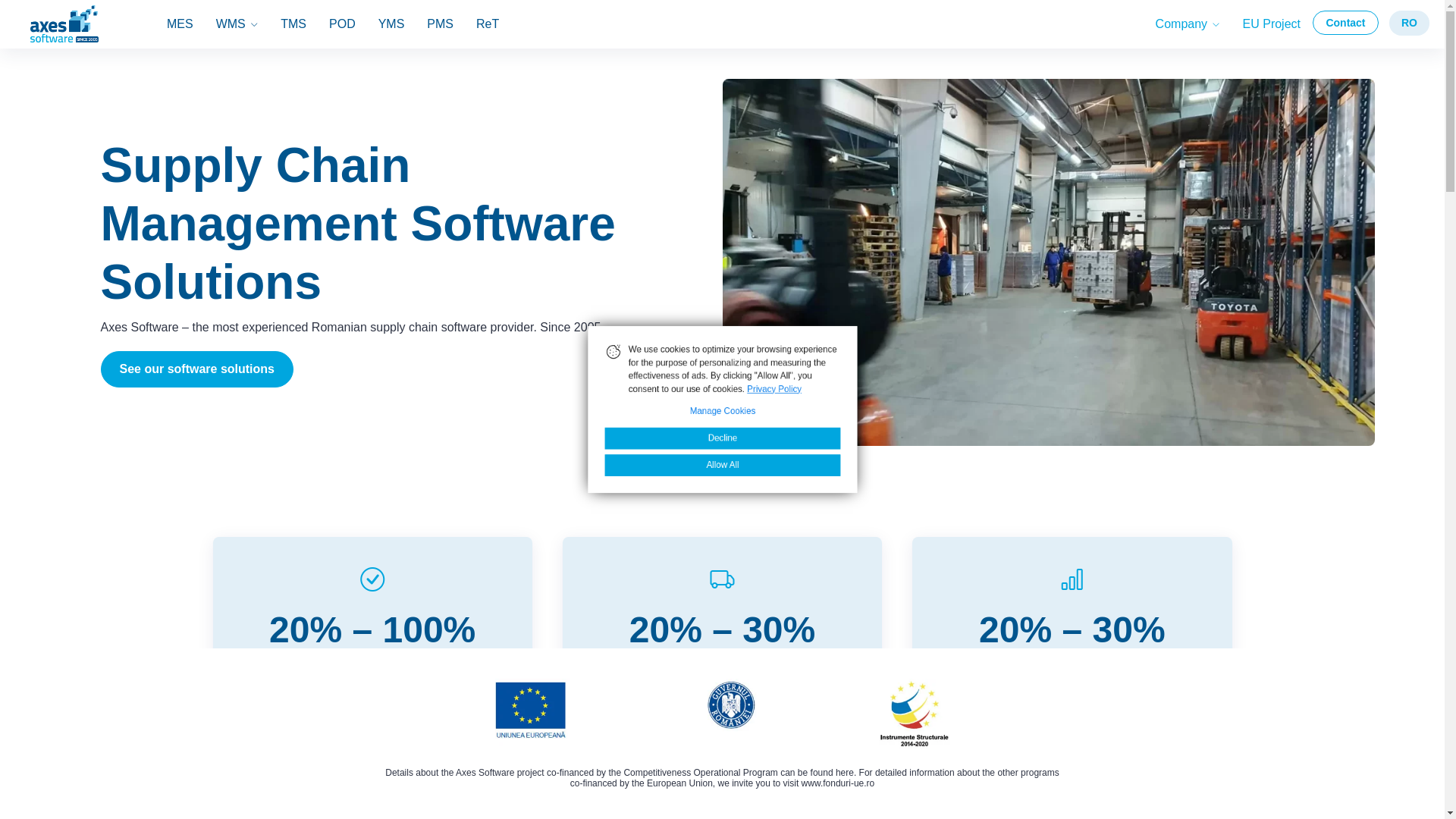 website screenshot of http://www.axessoftware.com/