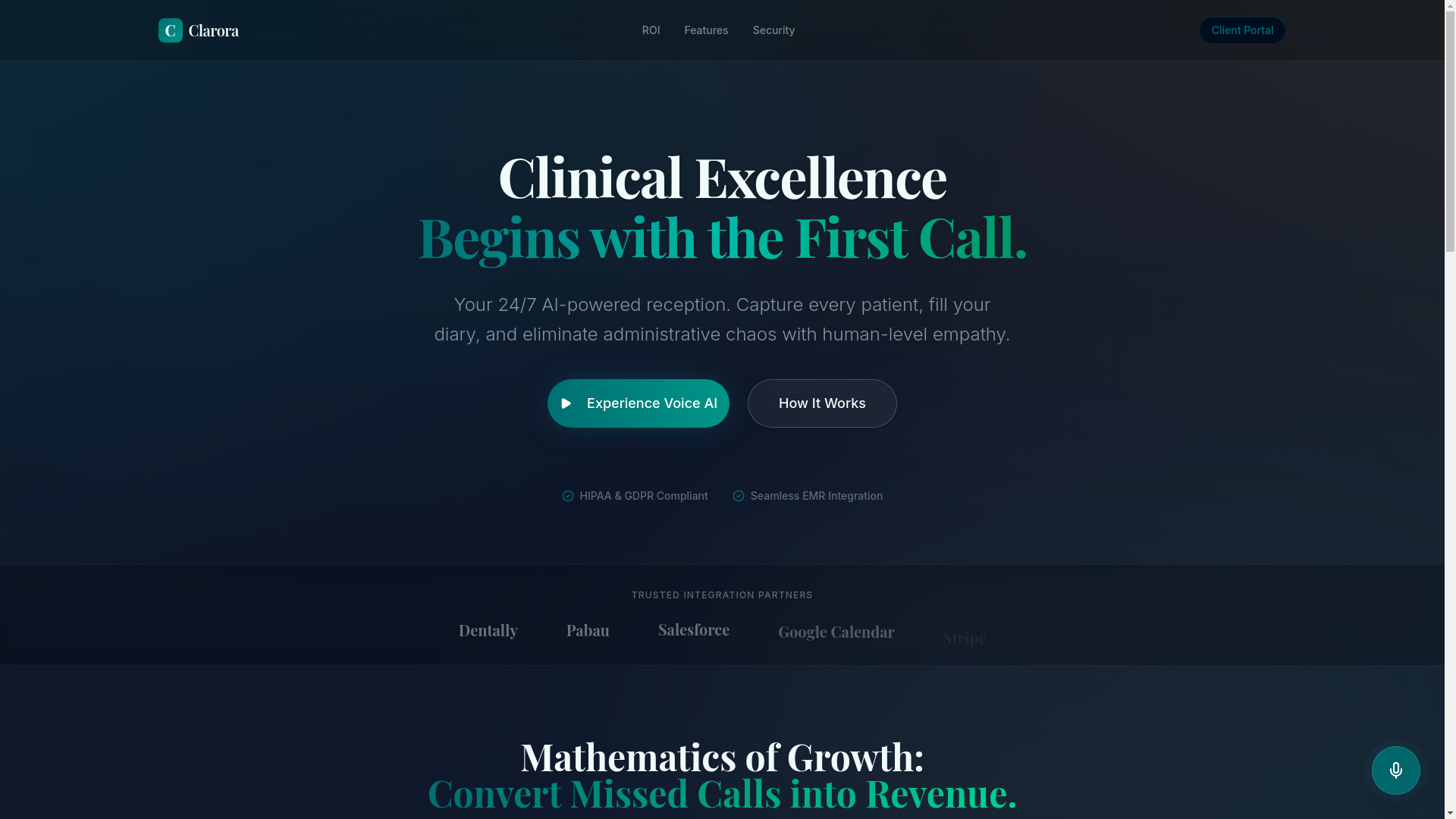 website screenshot of https://clarora.co.uk/