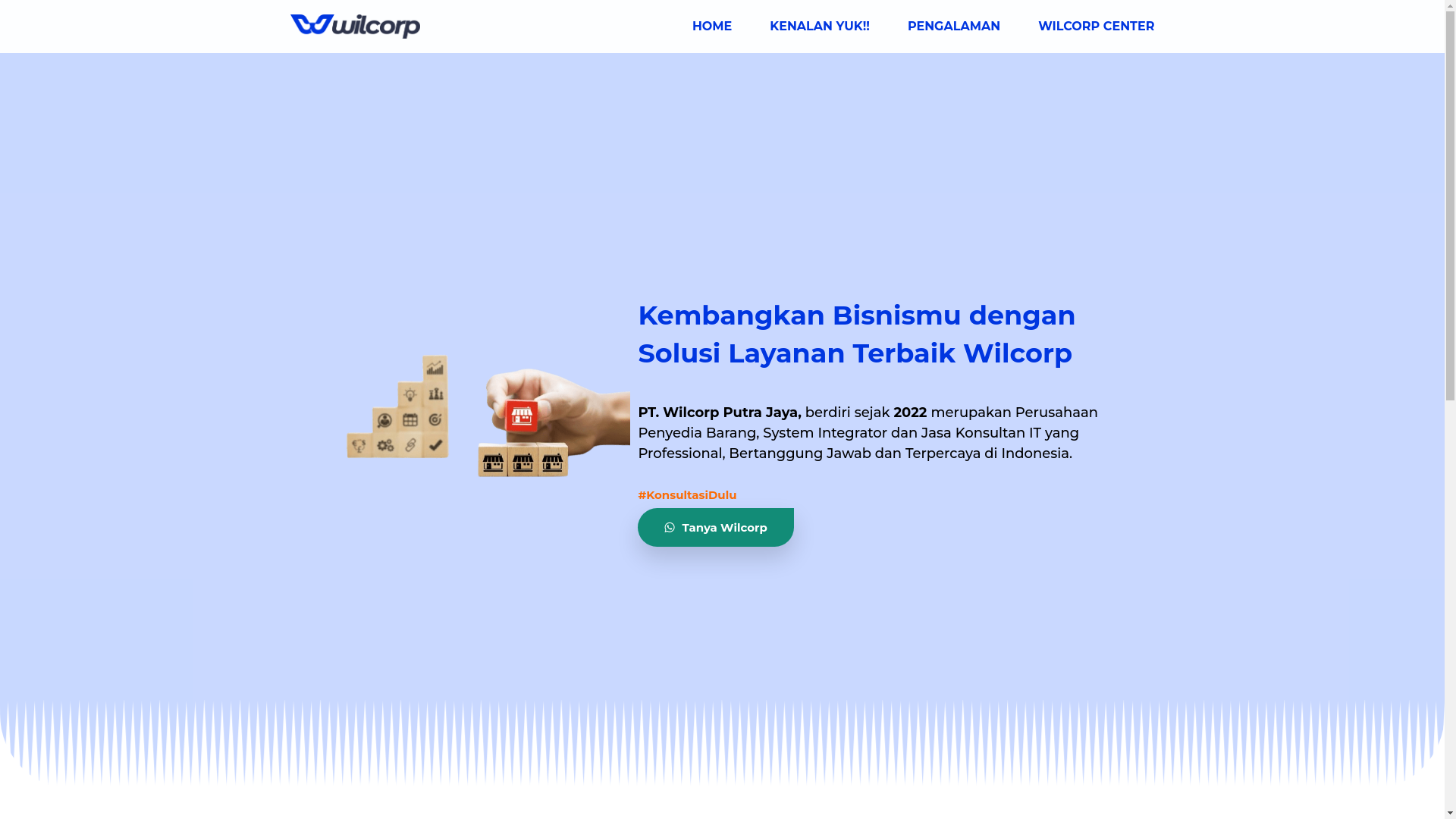 website screenshot of https://wilcorp.co.id/