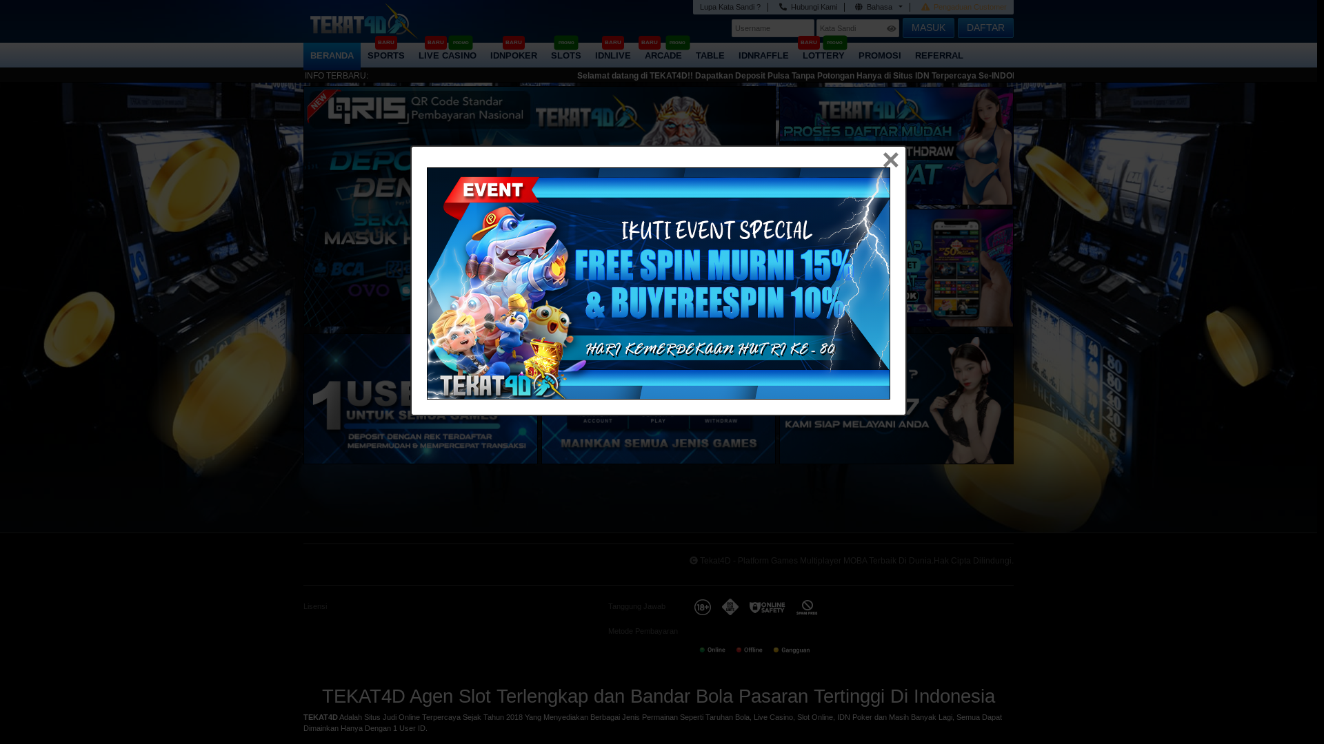 website screenshot of https://horetekat.vip/