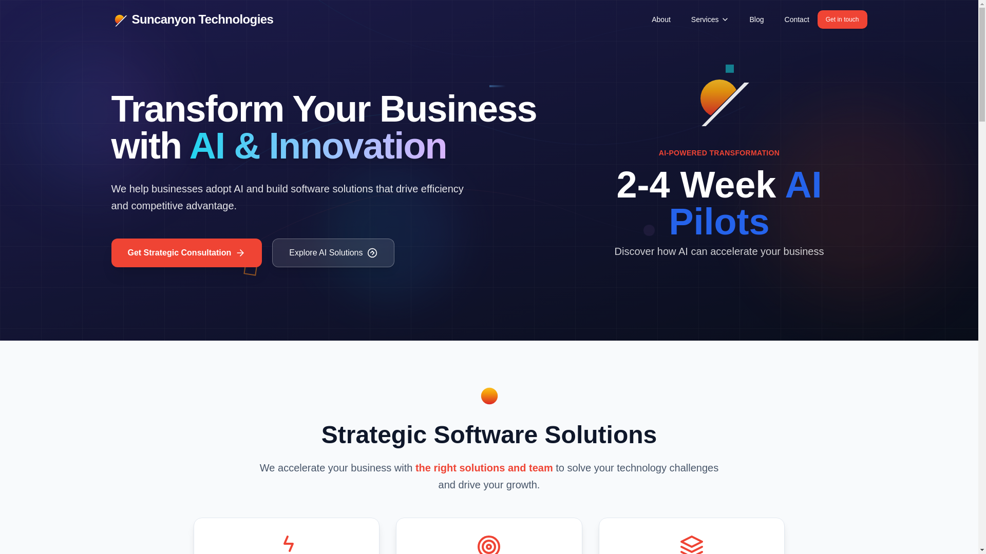 website screenshot of https://suncanyon-website.pages.dev/