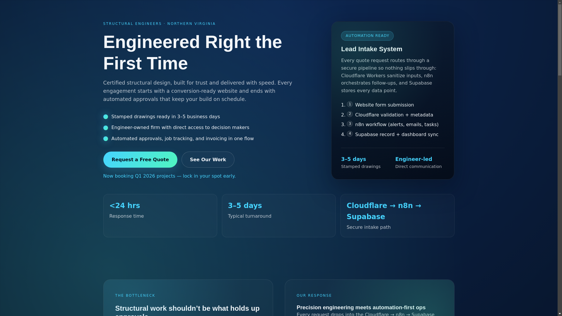 website screenshot of https://united-engineering.pages.dev/